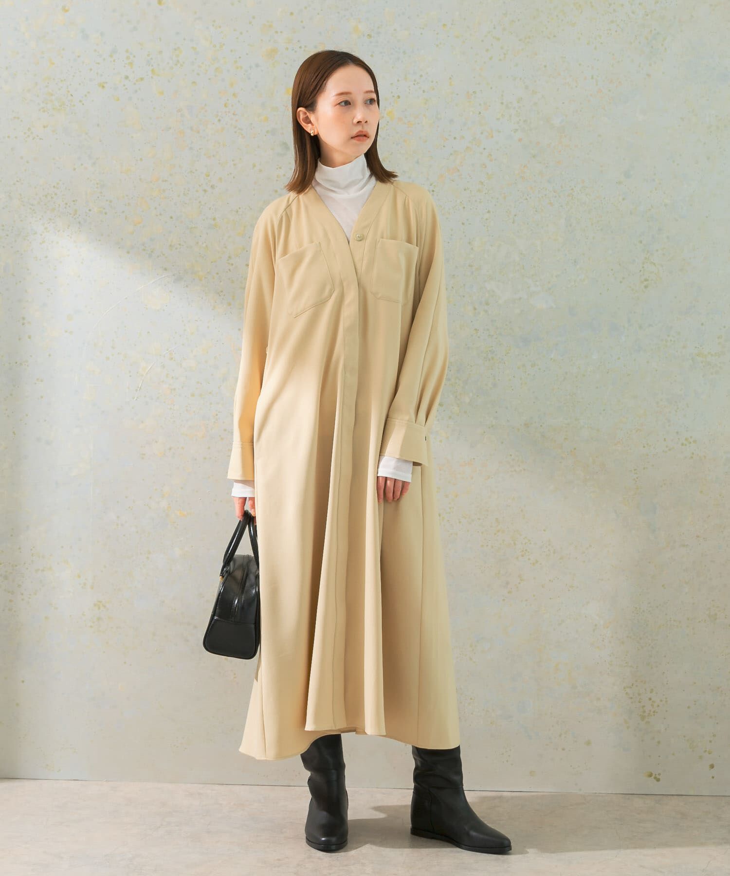 URBAN RESEARCH ROSSO「ポケットデザインVネックワンピース」|ワンピース|