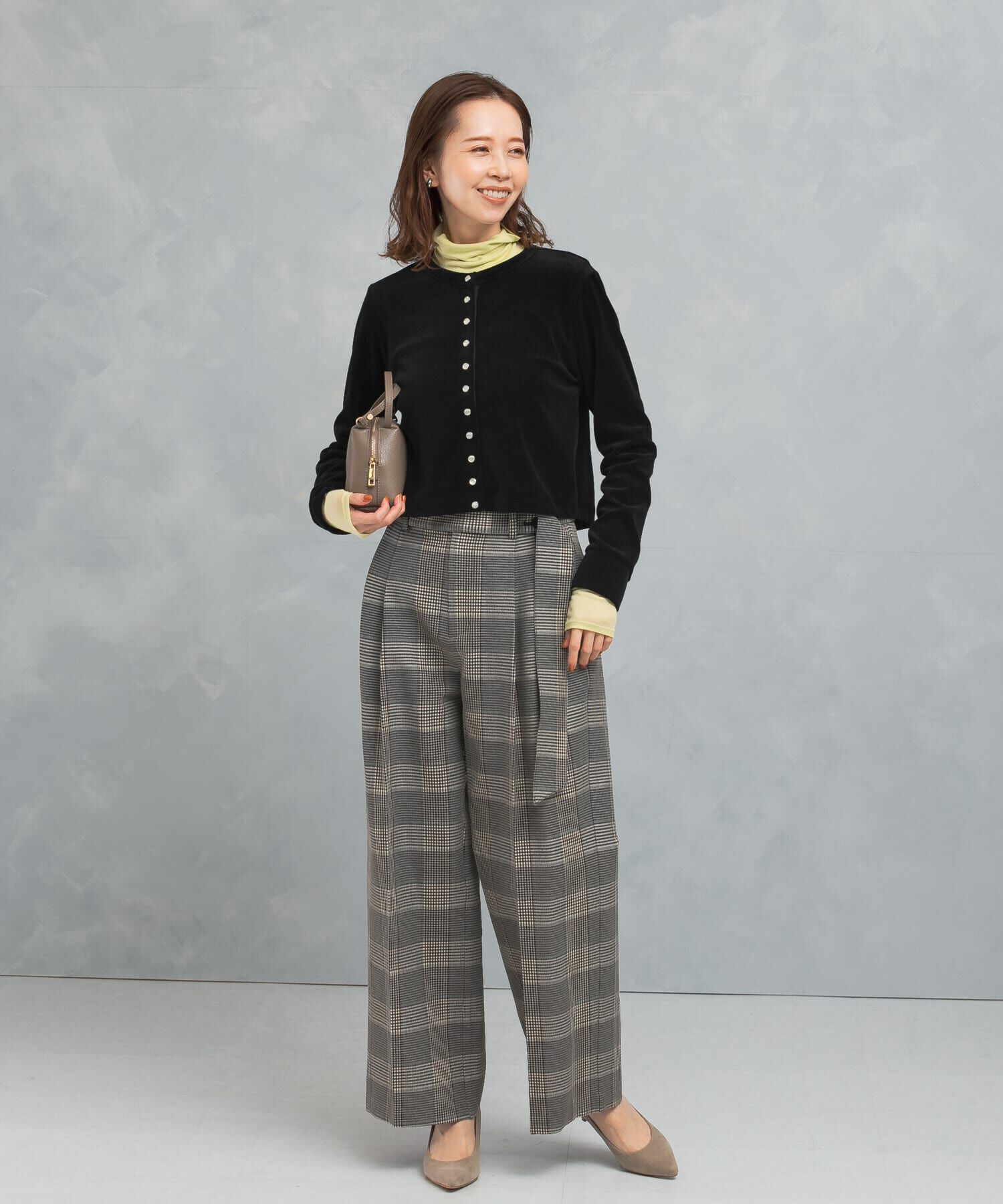 URBAN RESEARCH ROSSO「コンパクトベロアカーディガン」|カーディガン|