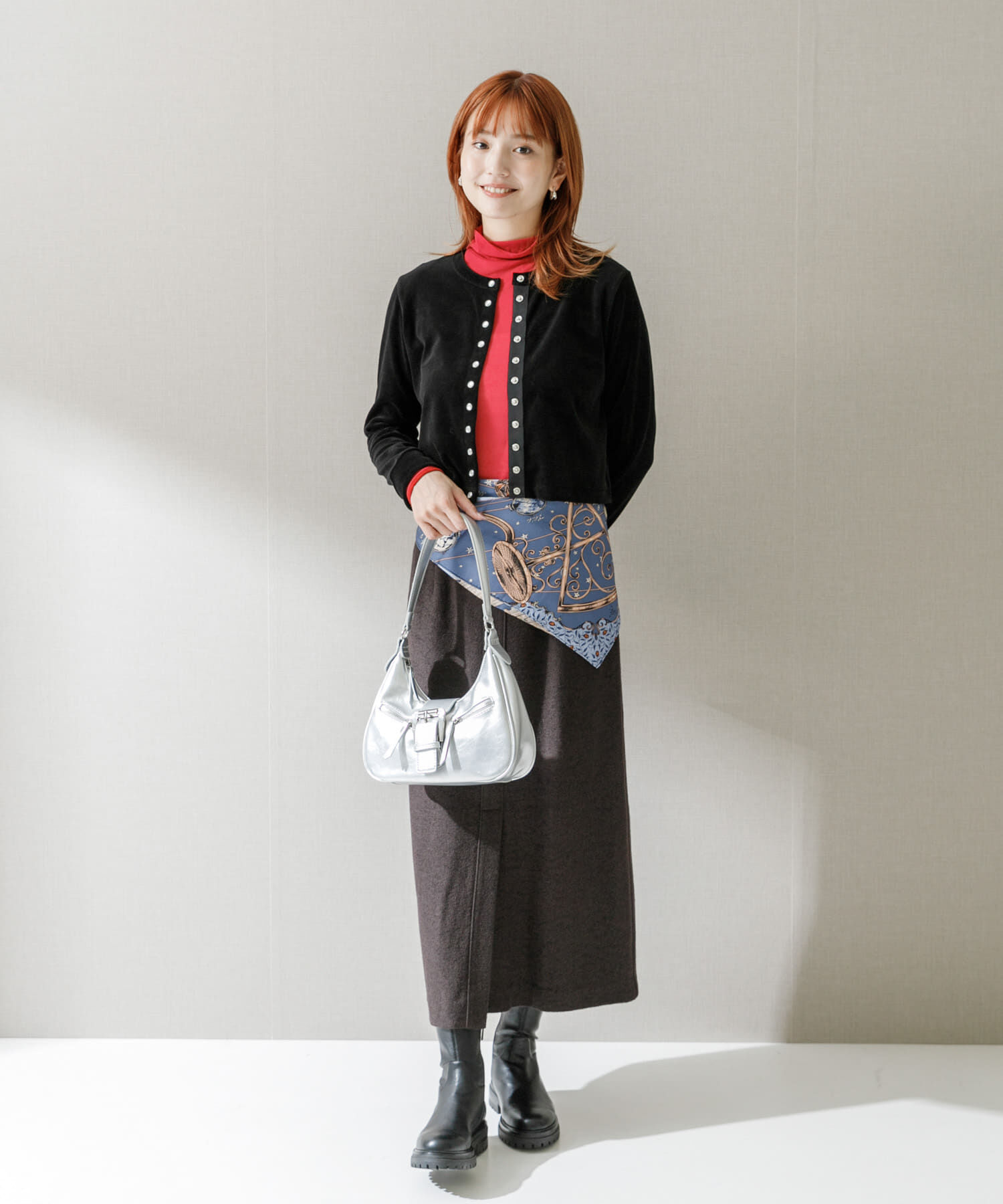 URBAN RESEARCH ROSSO「コンパクトベロアカーディガン」|カーディガン|