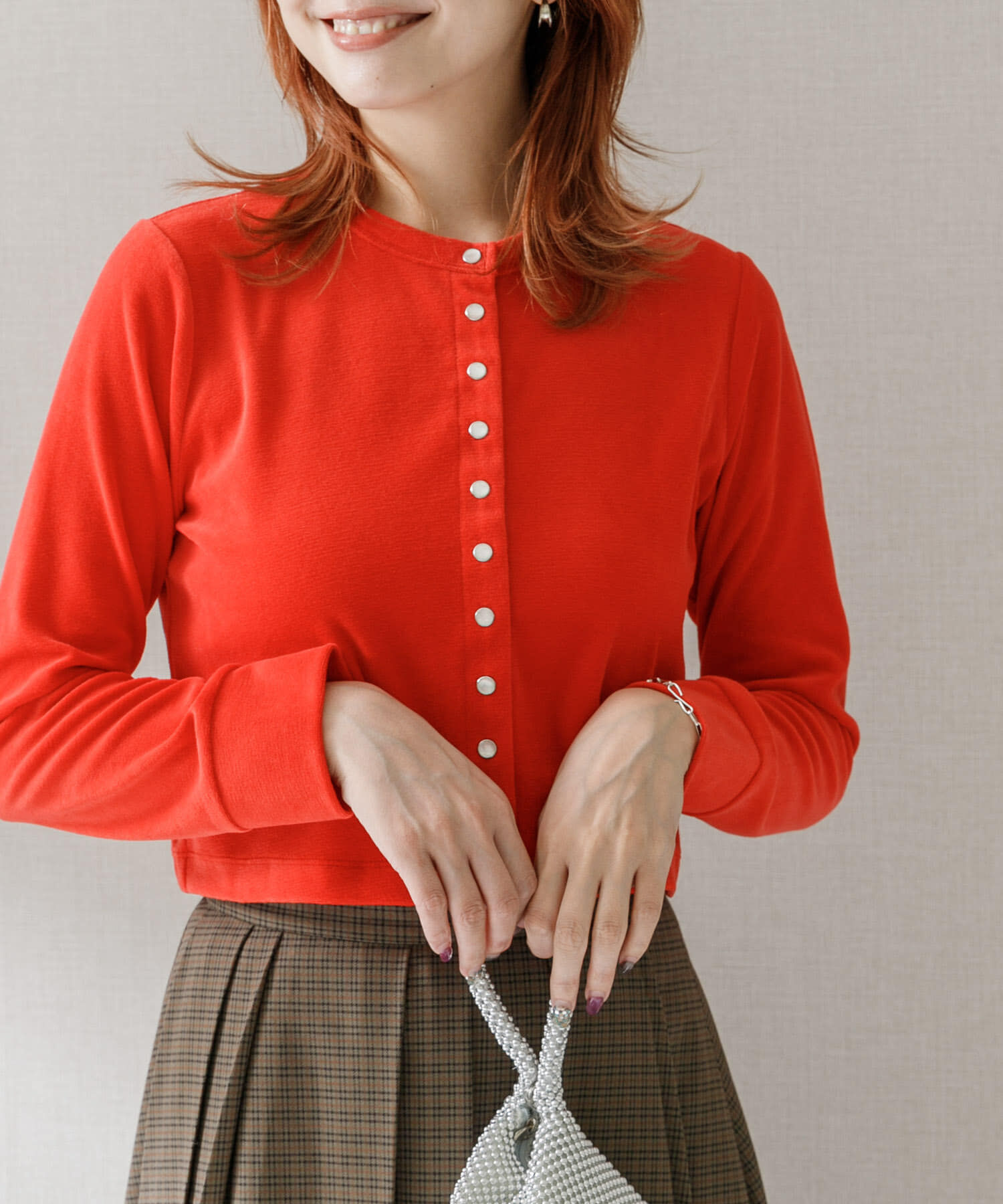 URBAN RESEARCH ROSSO「コンパクトベロアカーディガン」|カーディガン|