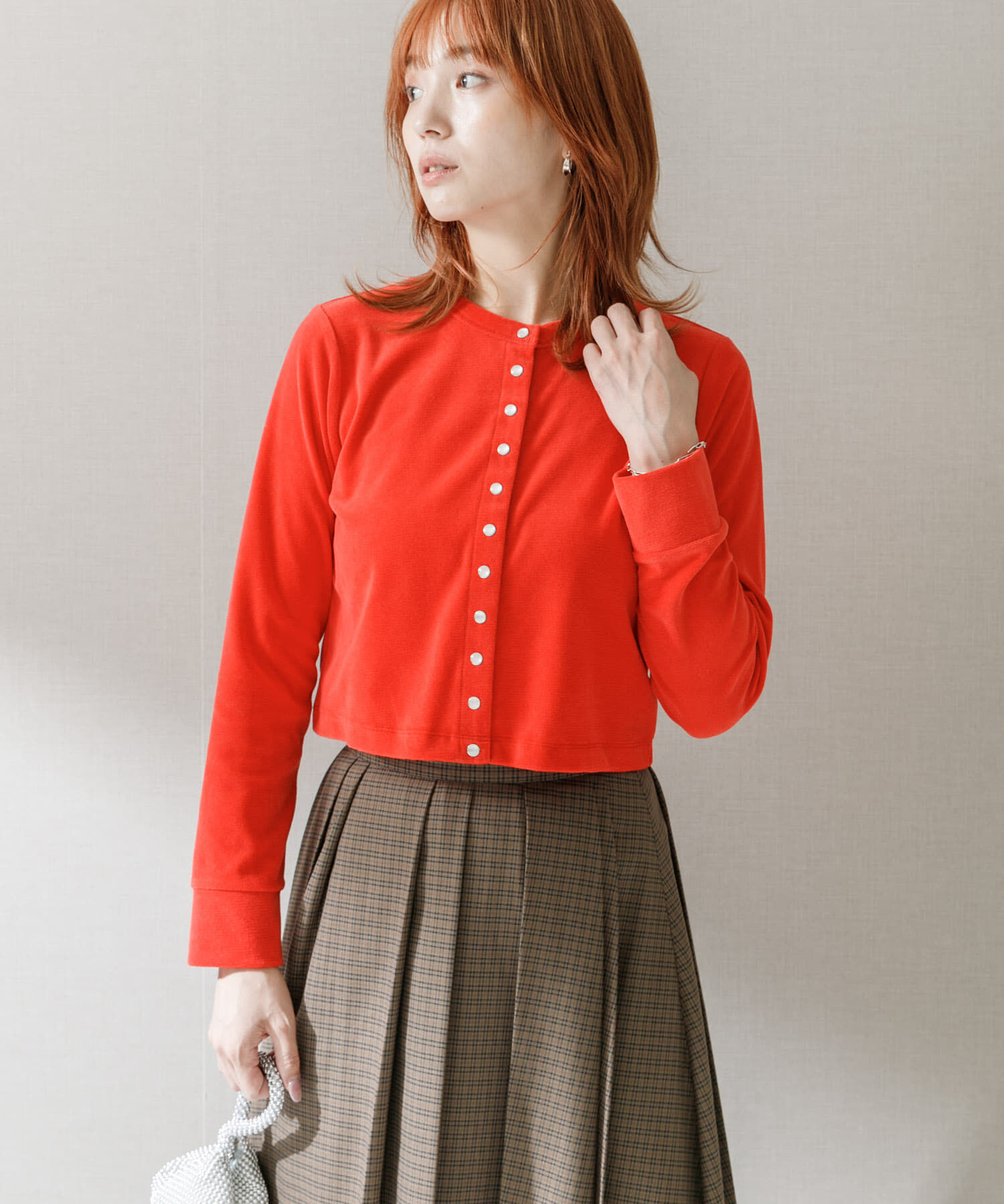 URBAN RESEARCH ROSSO「コンパクトベロアカーディガン」|カーディガン|