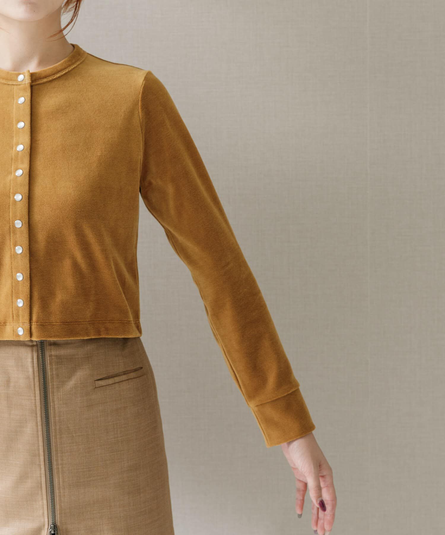 URBAN RESEARCH ROSSO「コンパクトベロアカーディガン」|カーディガン|