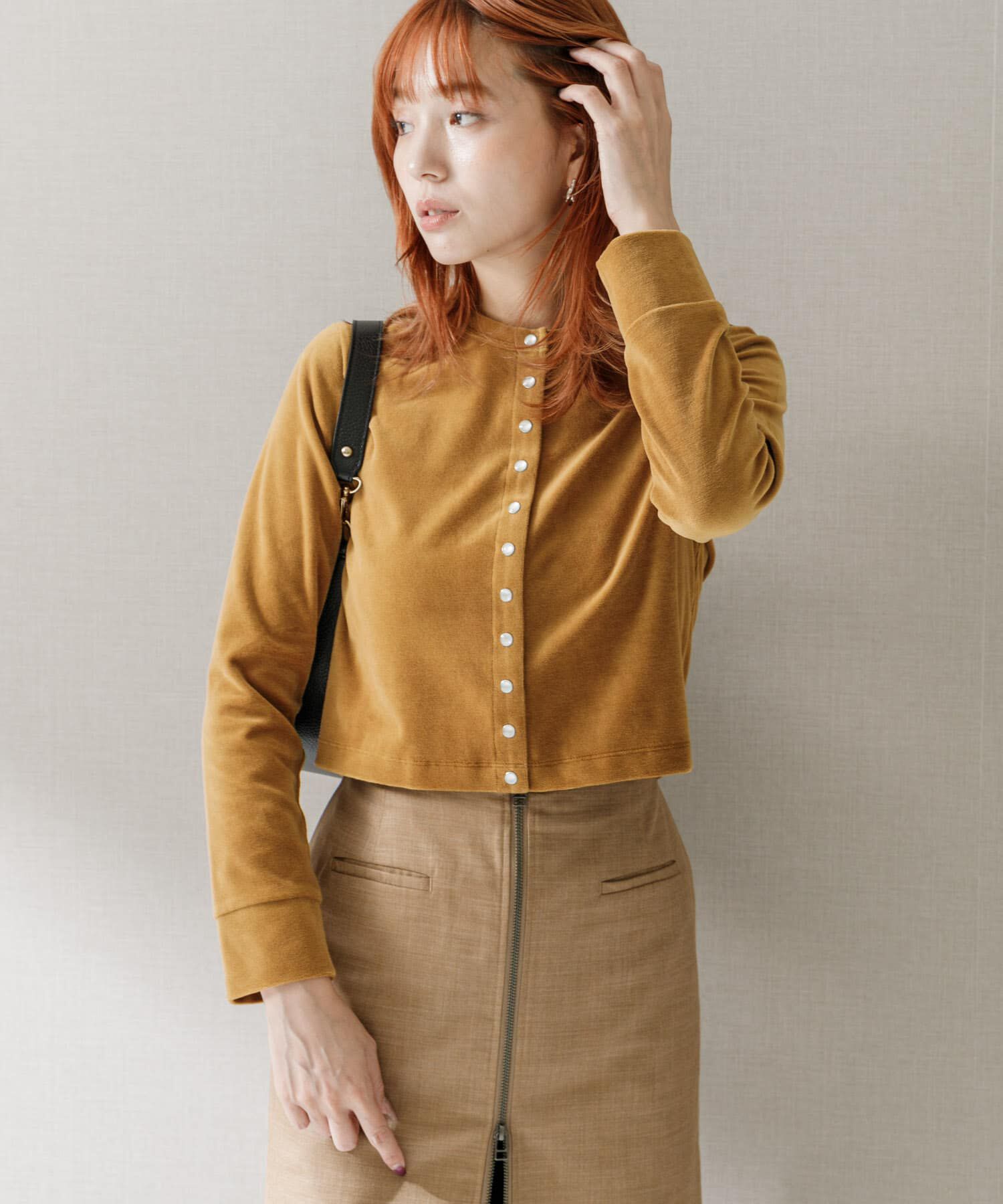 URBAN RESEARCH ROSSO「コンパクトベロアカーディガン」|カーディガン|