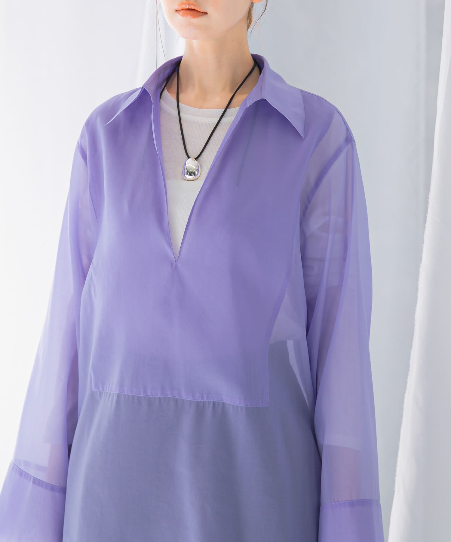 URBAN RESEARCH ROSSO「シアースキッパーロングシャツ」|シャツ・ブラウス|