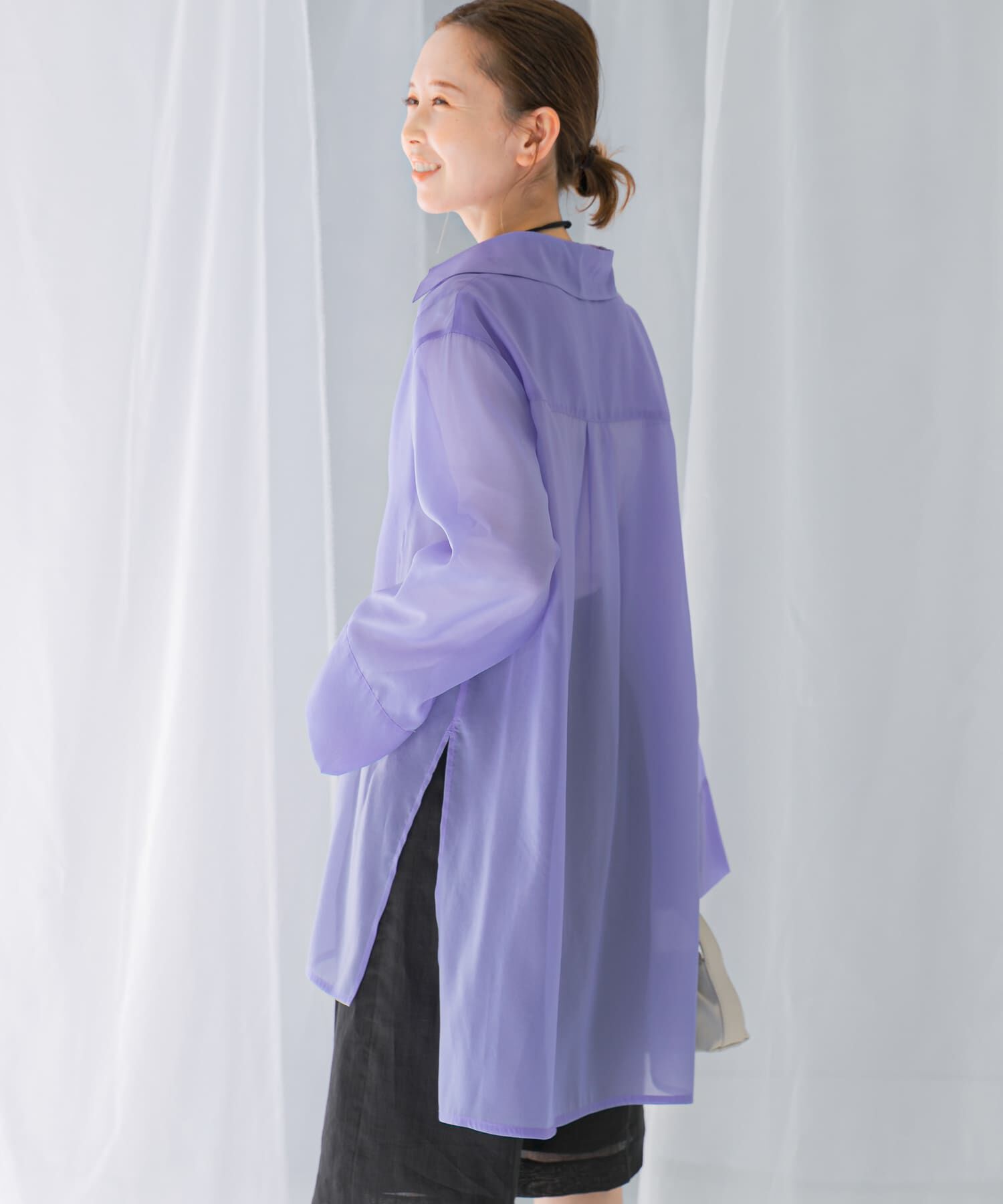 URBAN RESEARCH ROSSO「シアースキッパーロングシャツ」|シャツ・ブラウス|