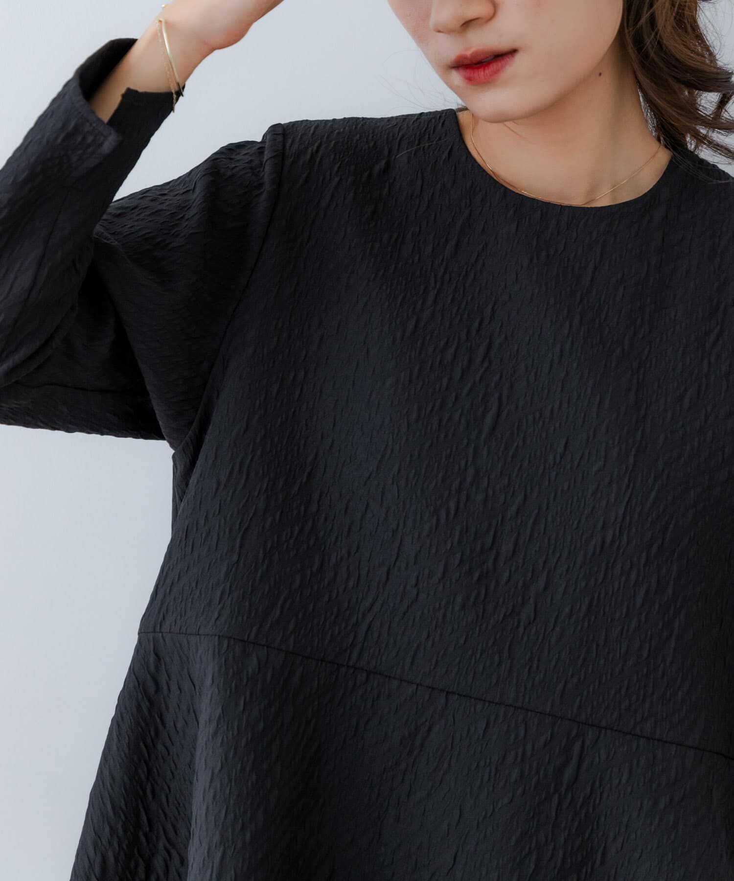 URBAN RESEARCH「ジャガードペプラムブラウス」|シャツ・ブラウス|