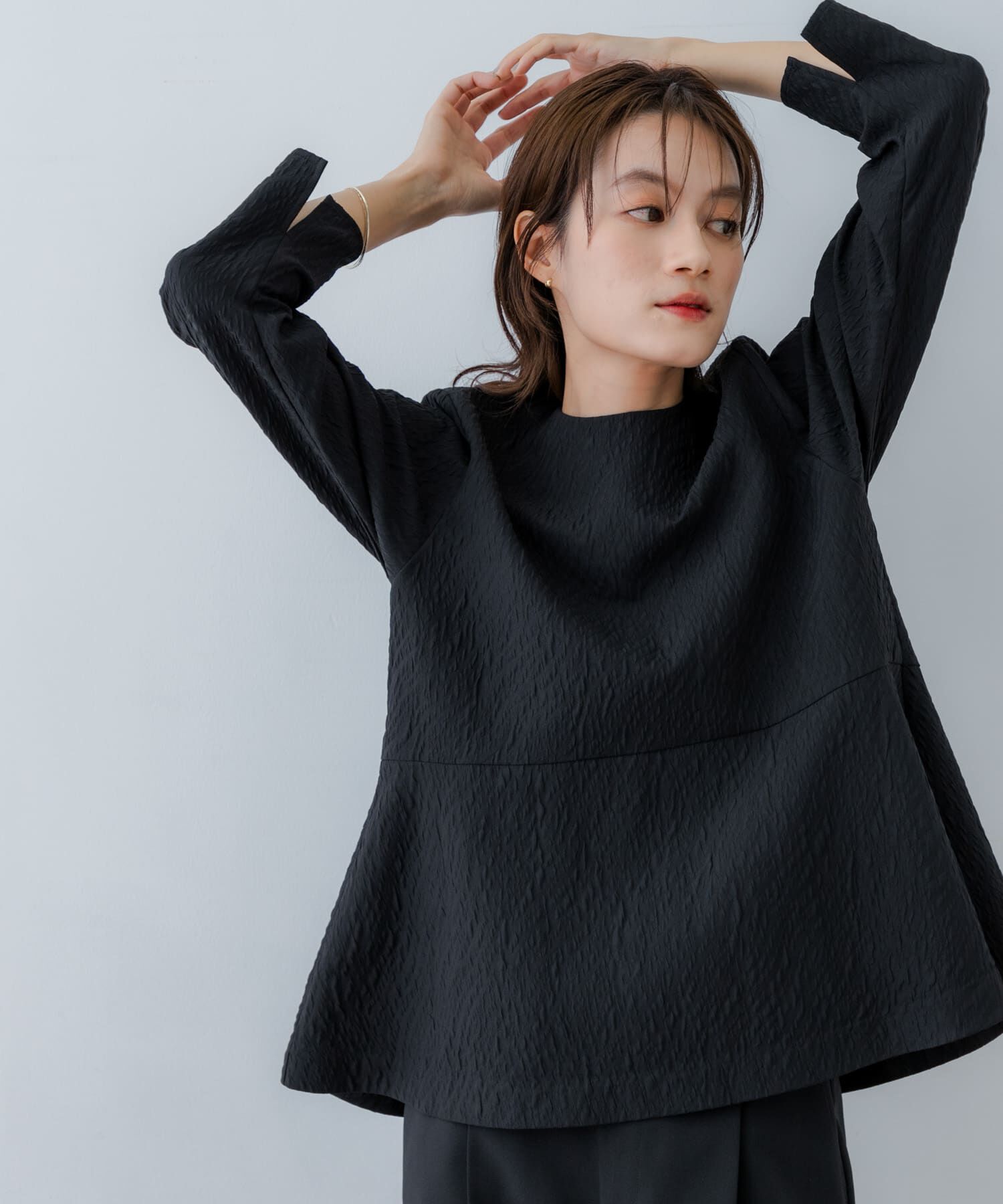 URBAN RESEARCH「ジャガードペプラムブラウス」|シャツ・ブラウス|