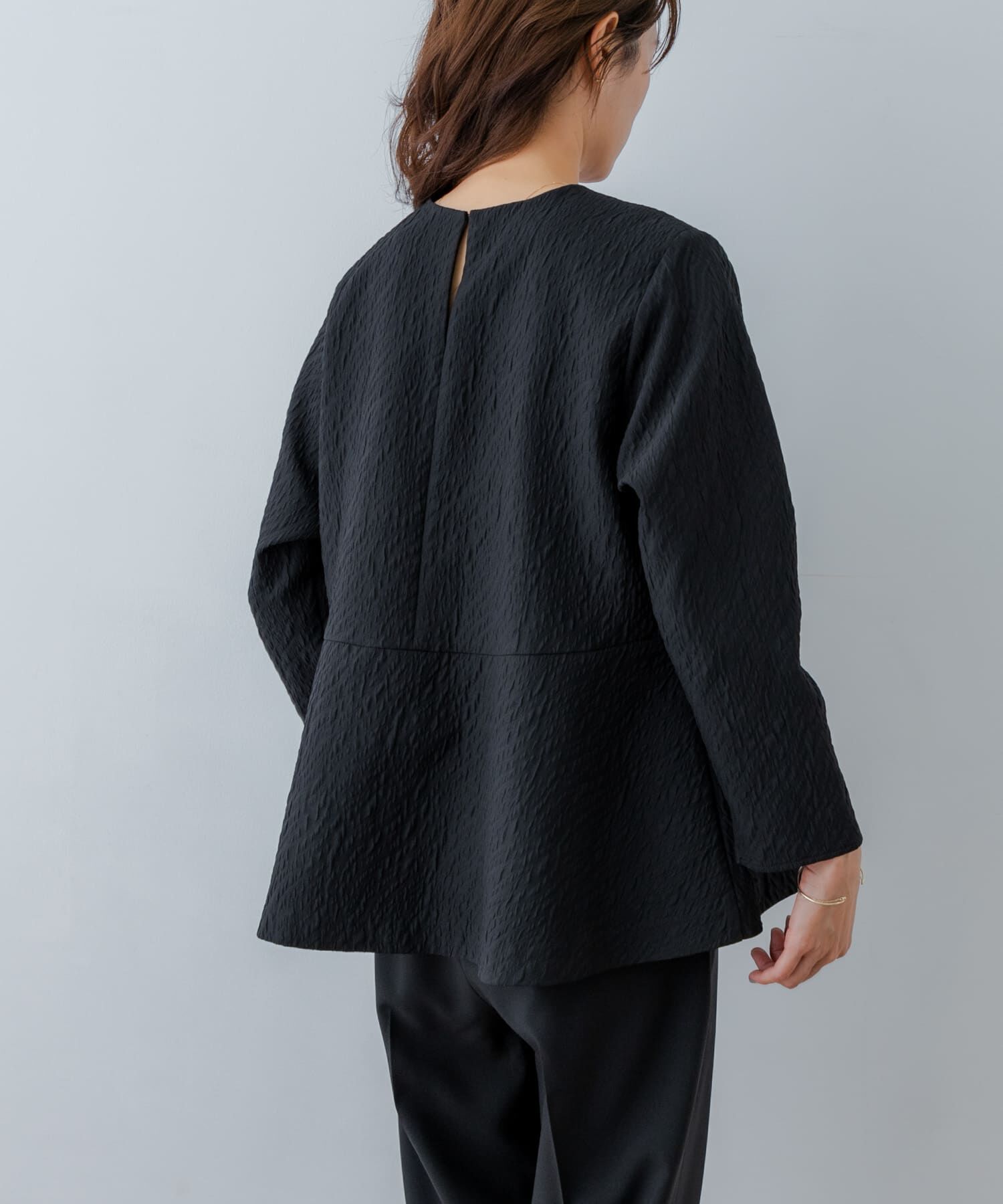 URBAN RESEARCH「ジャガードペプラムブラウス」|シャツ・ブラウス|