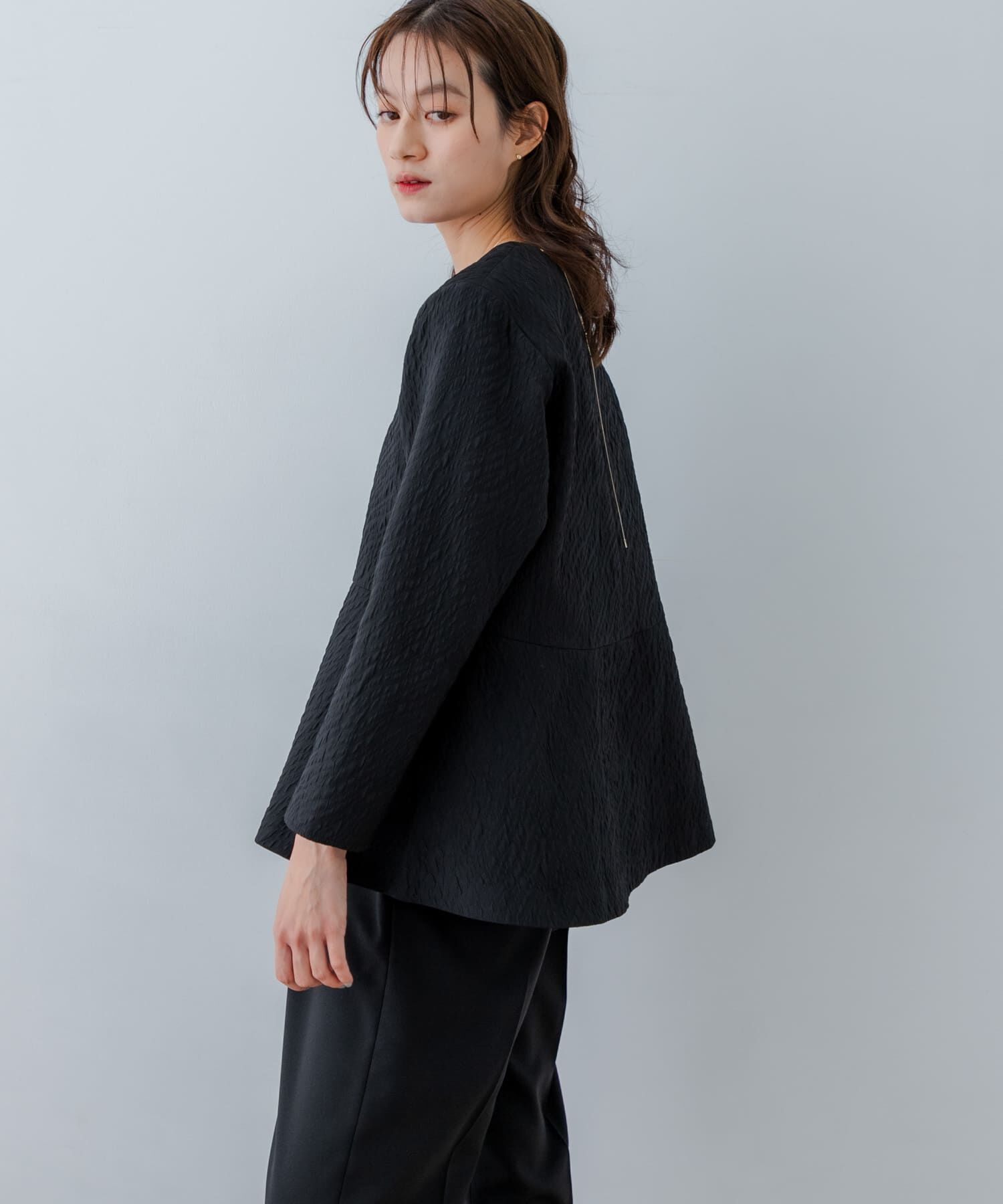 URBAN RESEARCH「ジャガードペプラムブラウス」|シャツ・ブラウス|