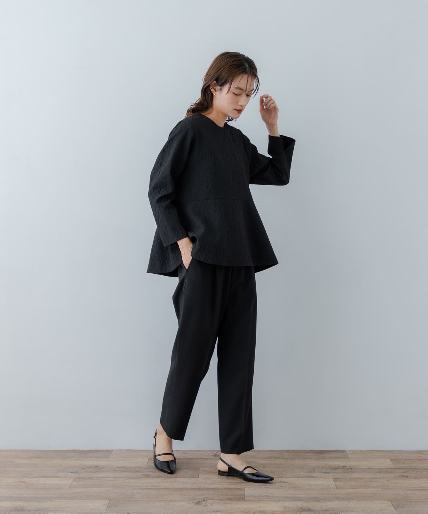 URBAN RESEARCH「ジャガードペプラムブラウス」|シャツ・ブラウス|