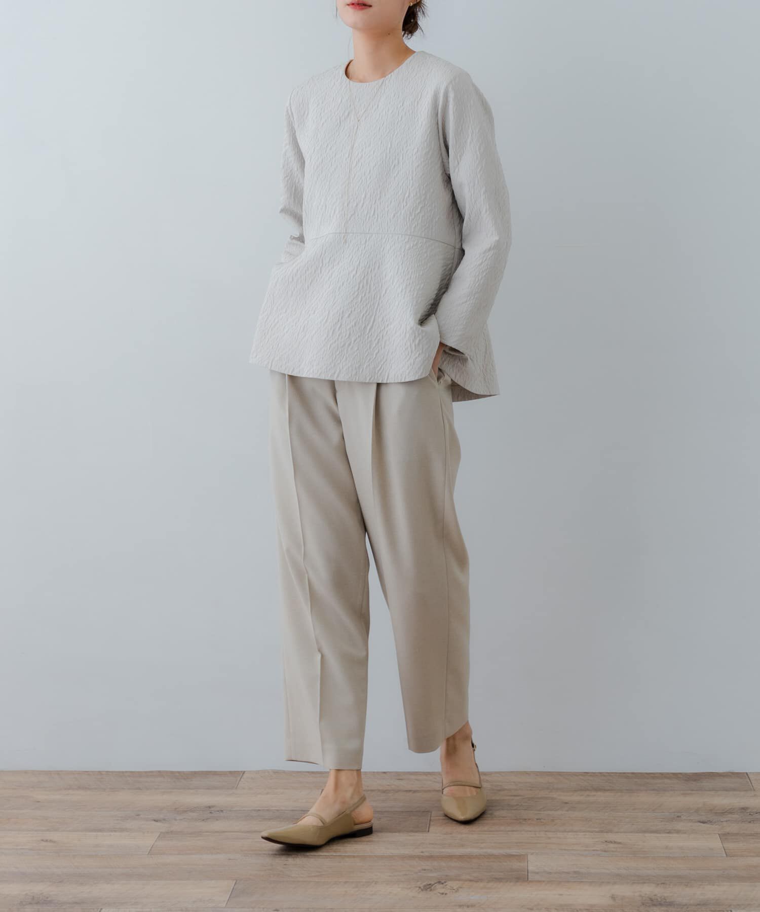 URBAN RESEARCH「ジャガードペプラムブラウス」|シャツ・ブラウス|