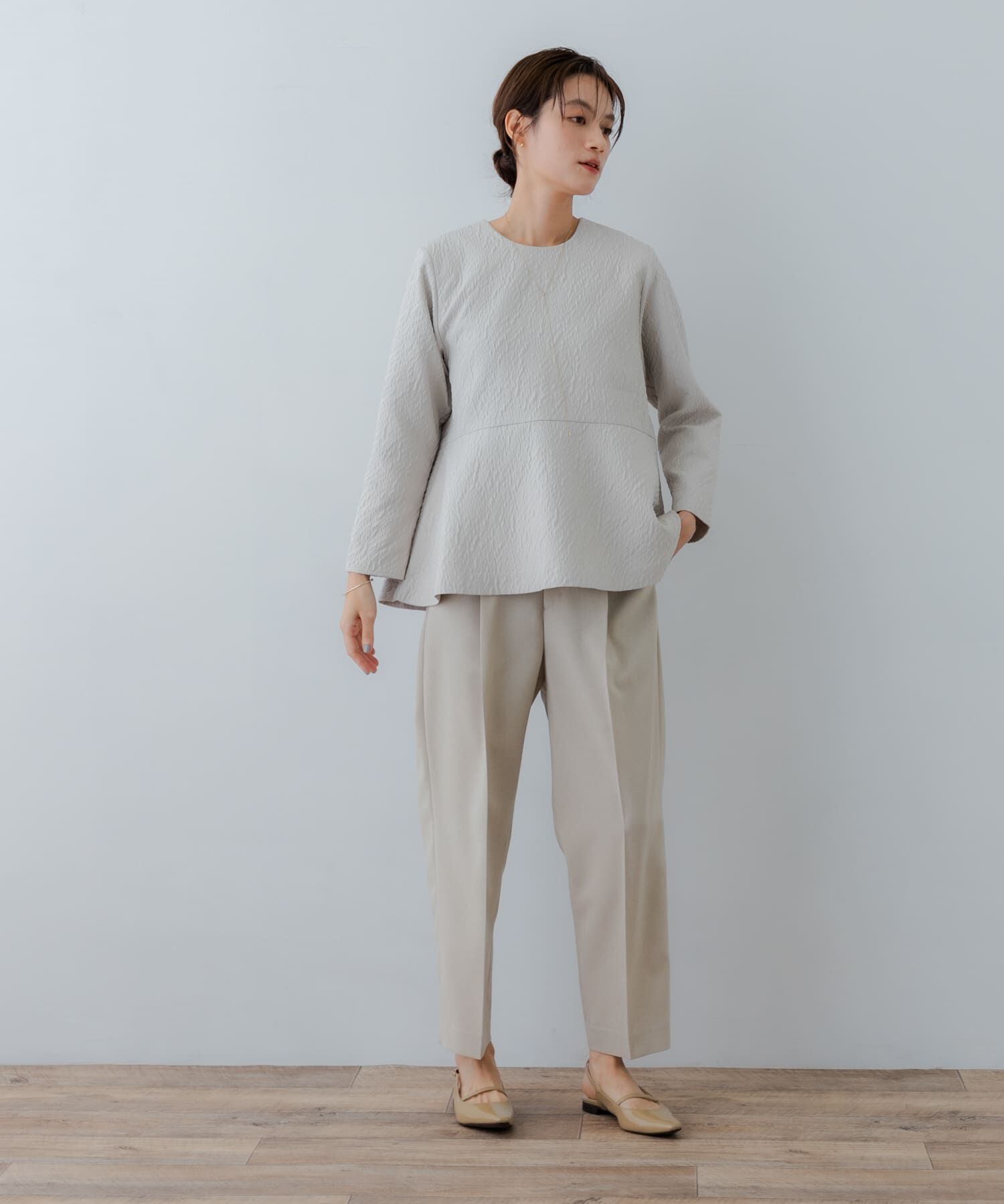 URBAN RESEARCH「ジャガードペプラムブラウス」|シャツ・ブラウス|