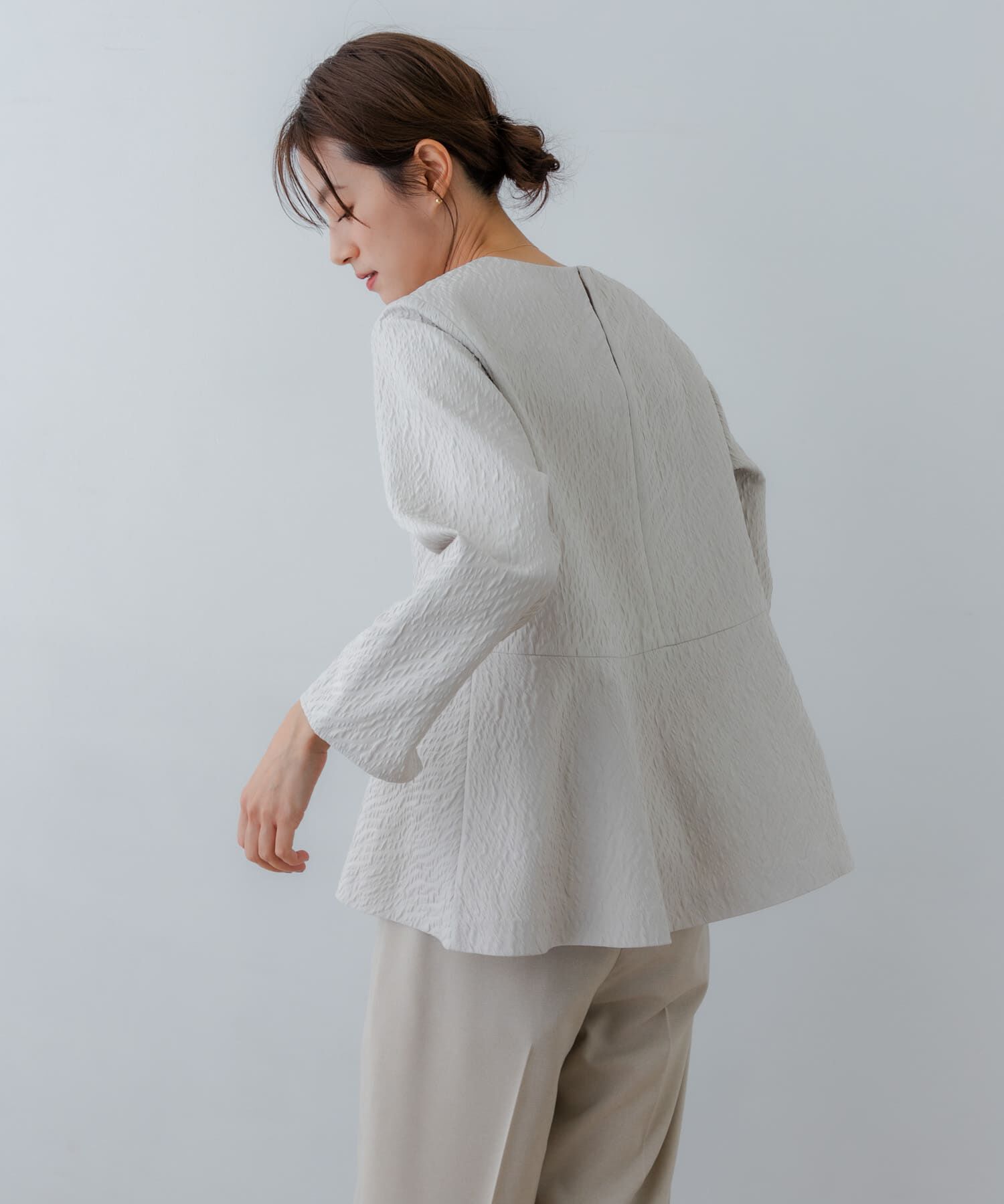 URBAN RESEARCH「ジャガードペプラムブラウス」|シャツ・ブラウス|