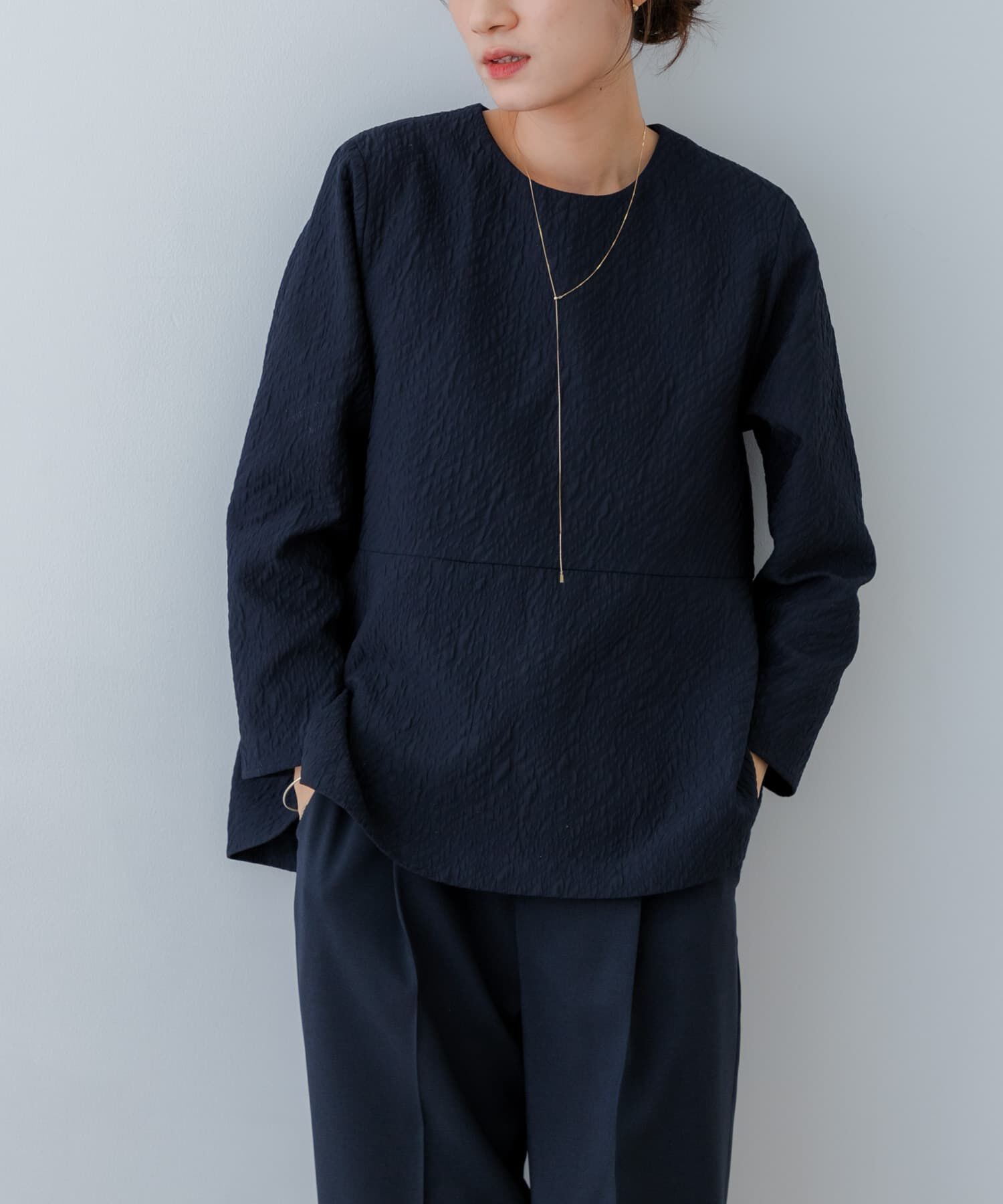 URBAN RESEARCH「ジャガードペプラムブラウス」|シャツ・ブラウス|