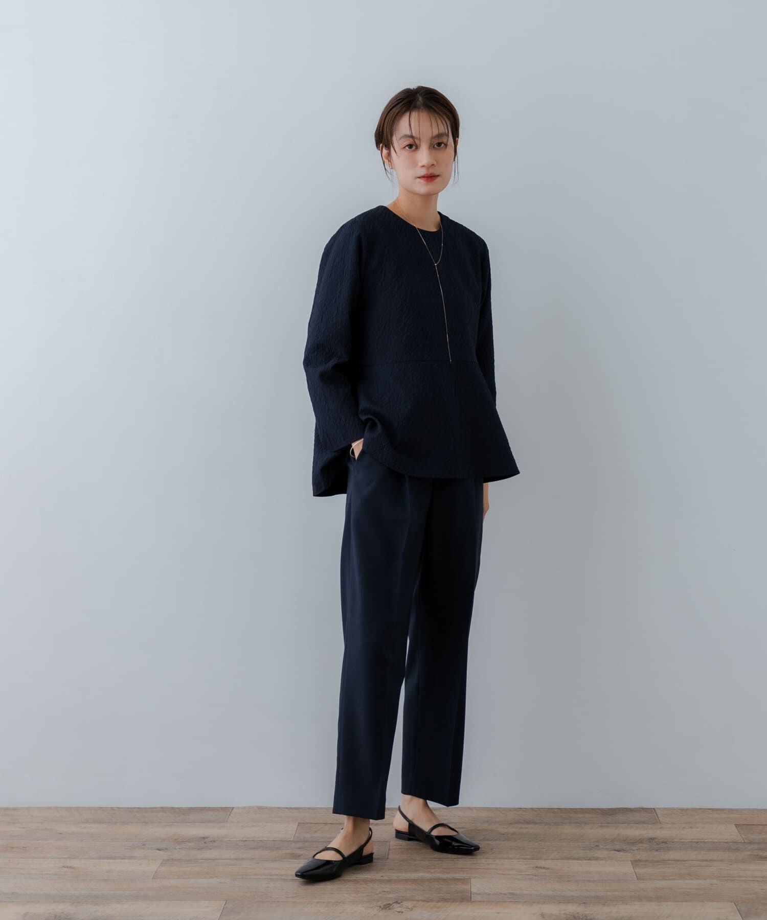 URBAN RESEARCH「ジャガードペプラムブラウス」|シャツ・ブラウス|