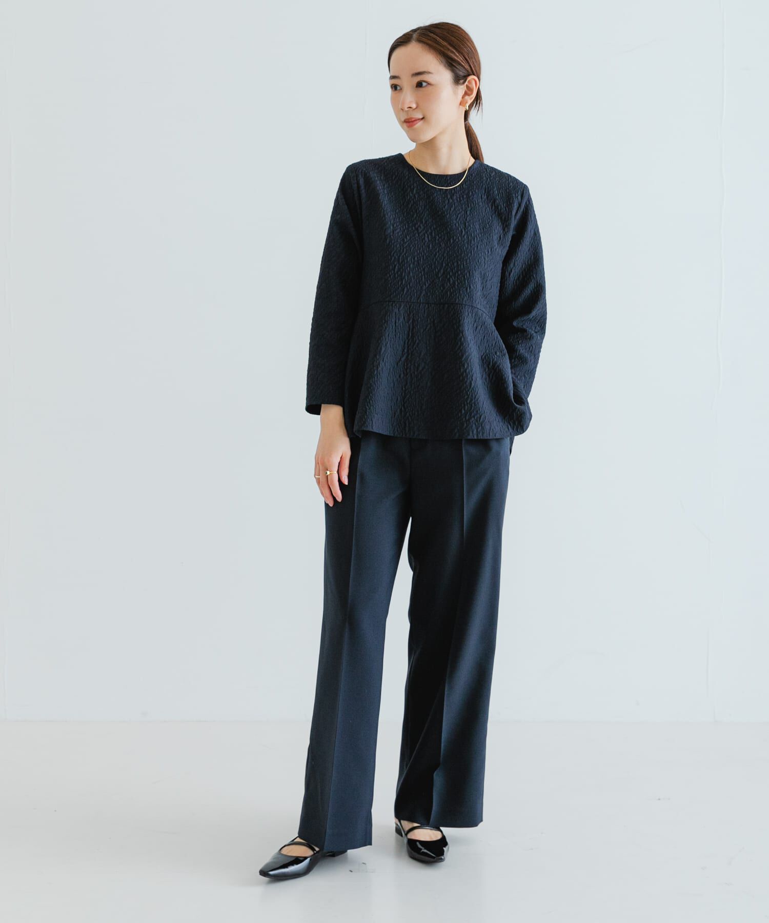 URBAN RESEARCH「ジャガードペプラムブラウス」|シャツ・ブラウス|