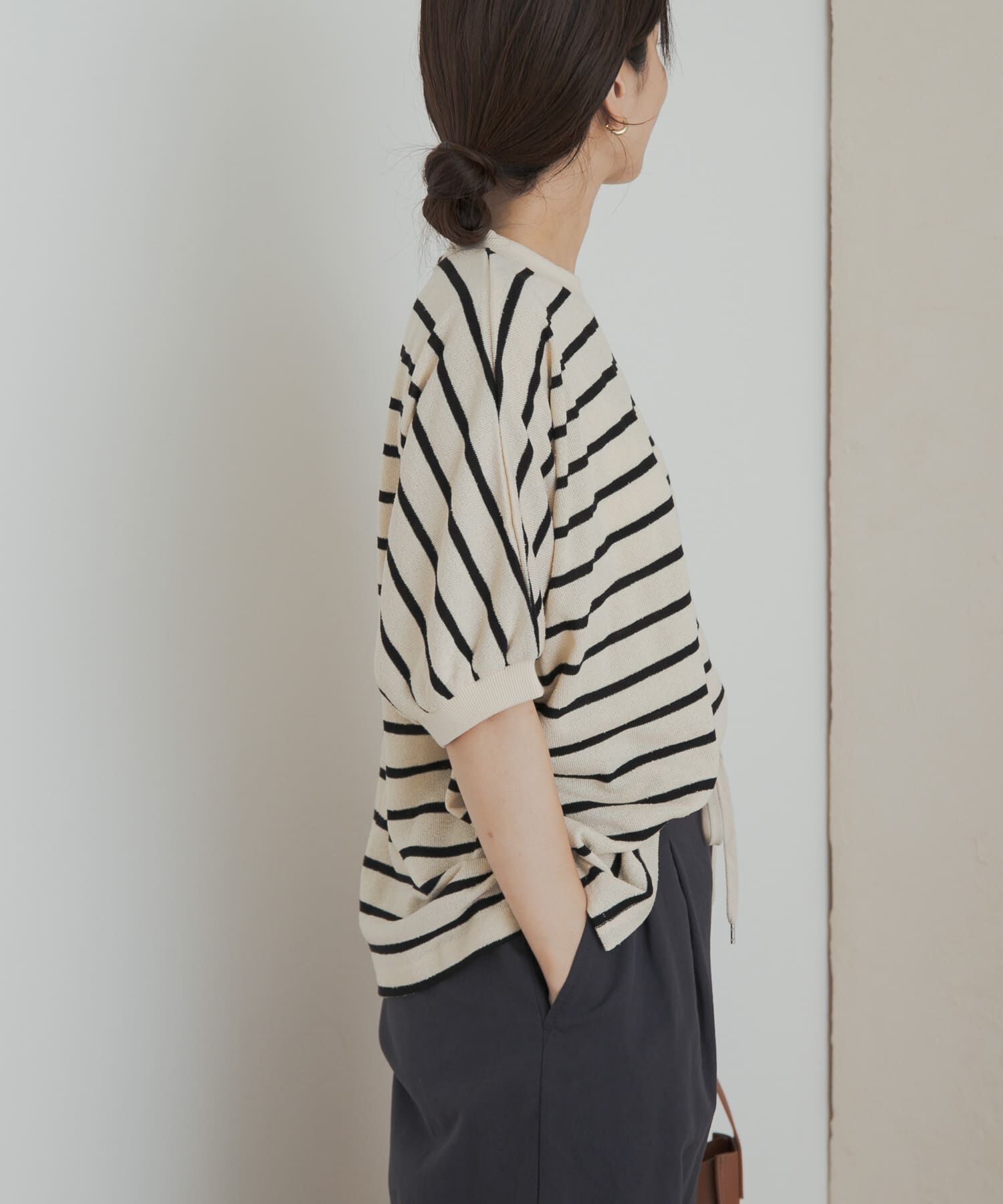 URBAN RESEARCH DOORS「ブークレボーダータックスリーブプルオーバー」|Tシャツ・カットソー|