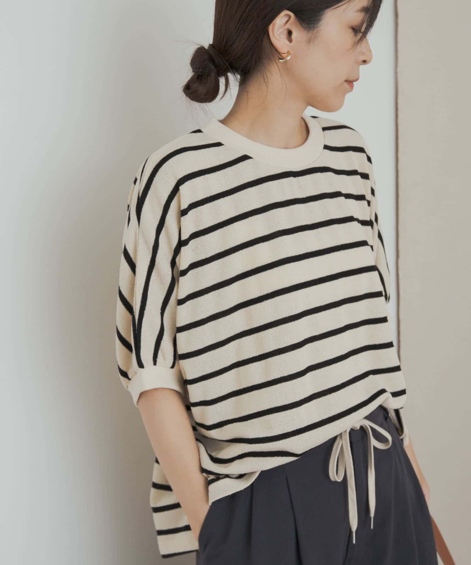 URBAN RESEARCH DOORS「ブークレボーダータックスリーブプルオーバー」|Tシャツ・カットソー|