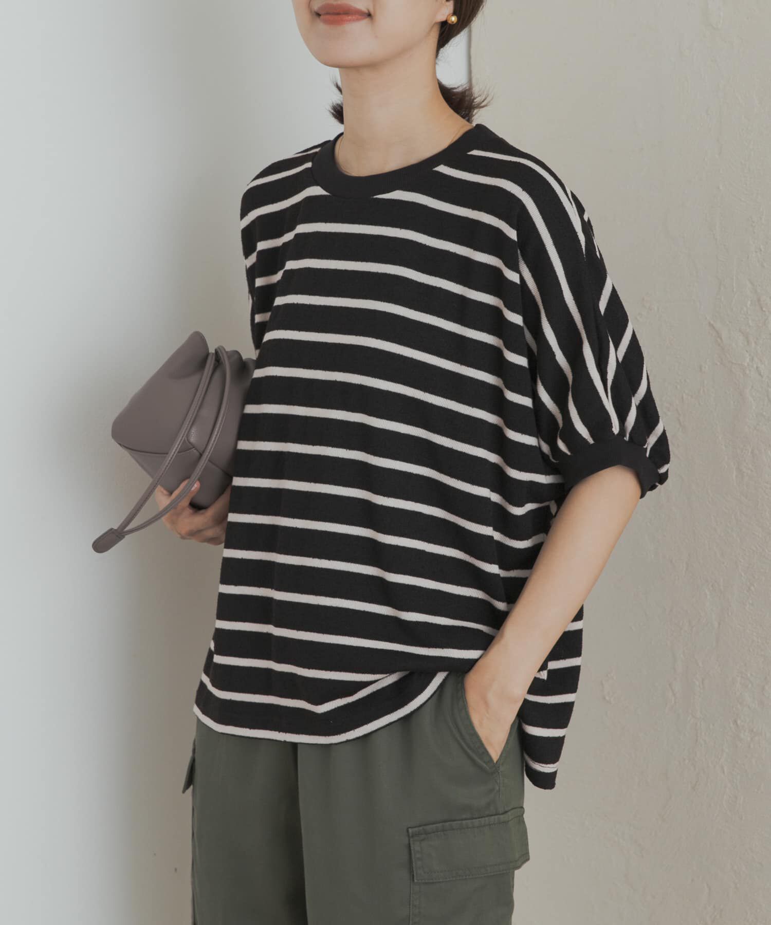 URBAN RESEARCH DOORS「ブークレボーダータックスリーブプルオーバー」|Tシャツ・カットソー|