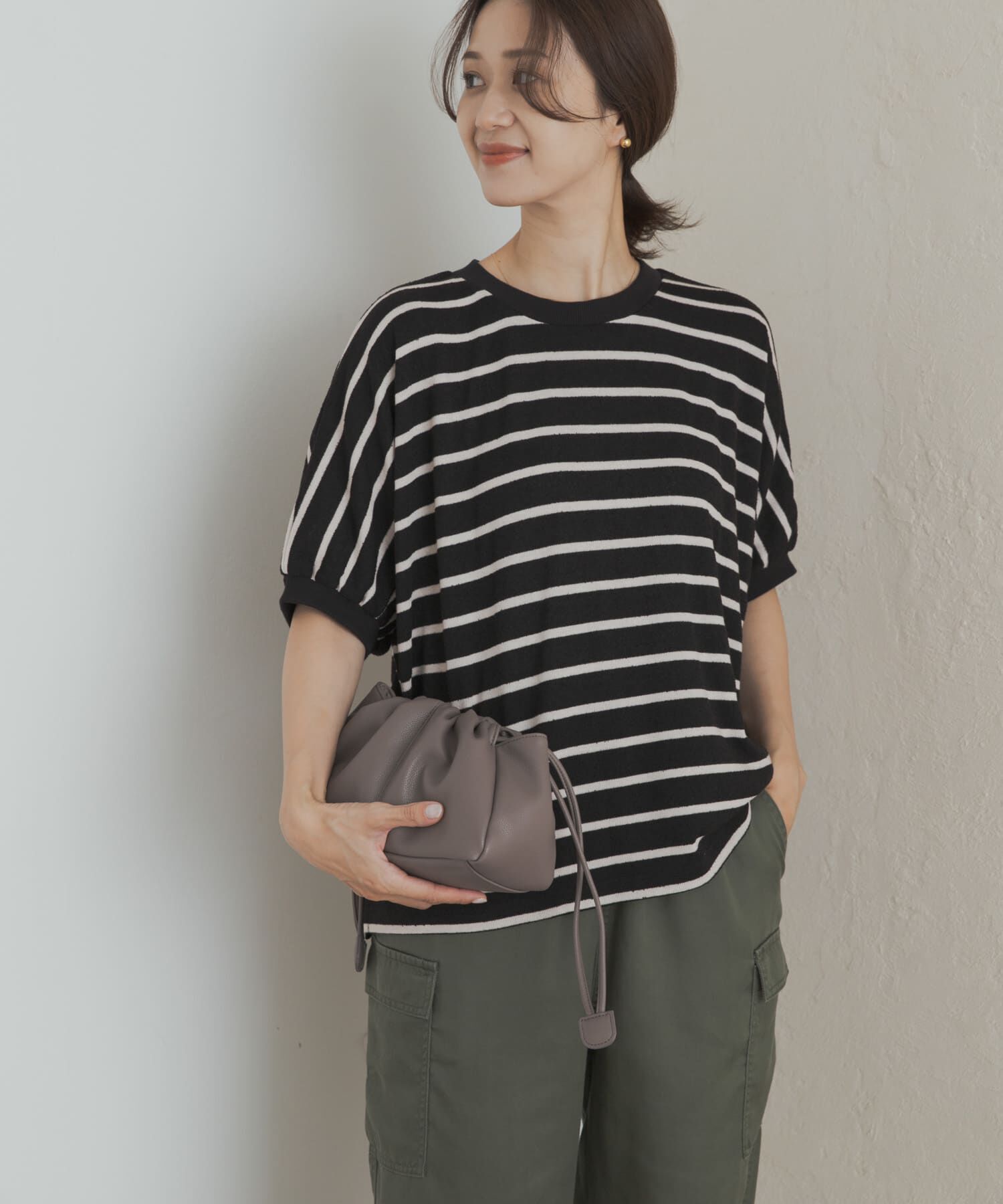 URBAN RESEARCH DOORS「ブークレボーダータックスリーブプルオーバー」|Tシャツ・カットソー|