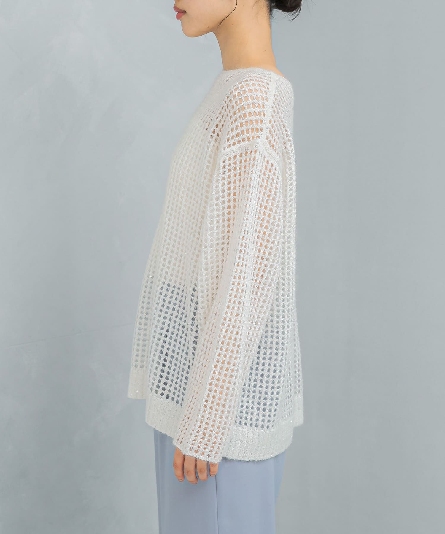 URBAN RESEARCH ROSSO「スパンコールシアーニット」|ニット・セーター|