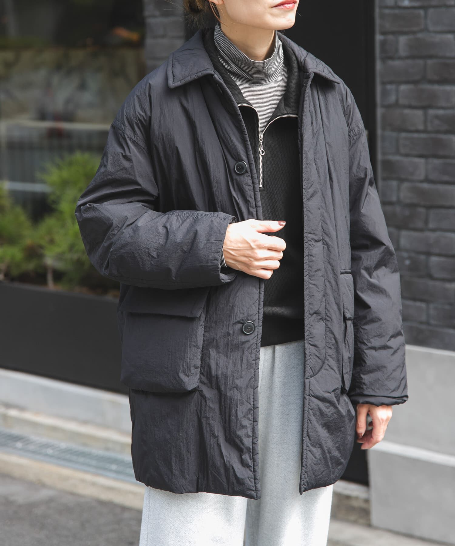 URBAN RESEARCH DOORS「FORK&SPOON　SORONAバルカラーコート」|ノーカラーコート|