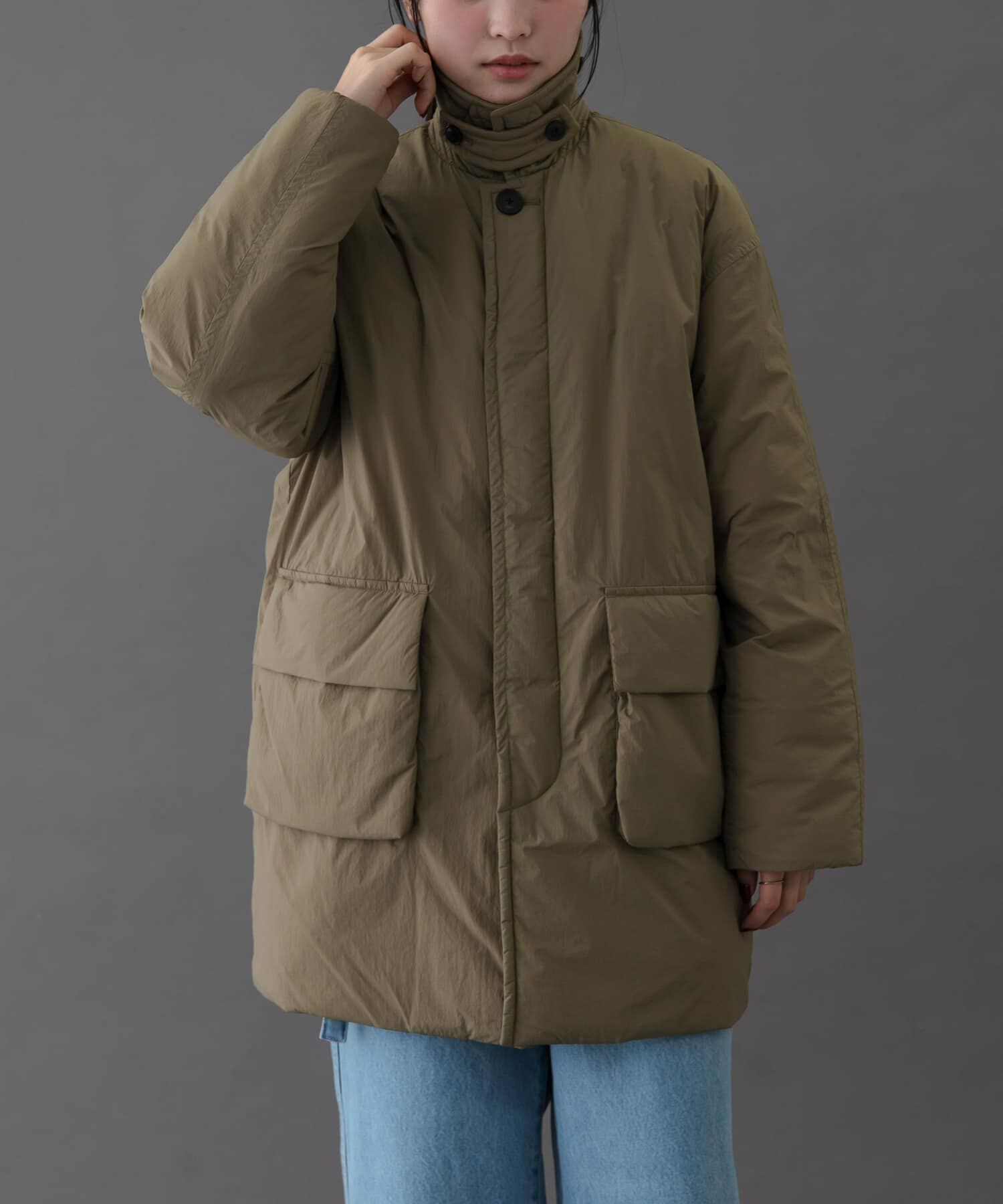 URBAN RESEARCH DOORS「FORK&SPOON　SORONAバルカラーコート」|ノーカラーコート|ベージュ