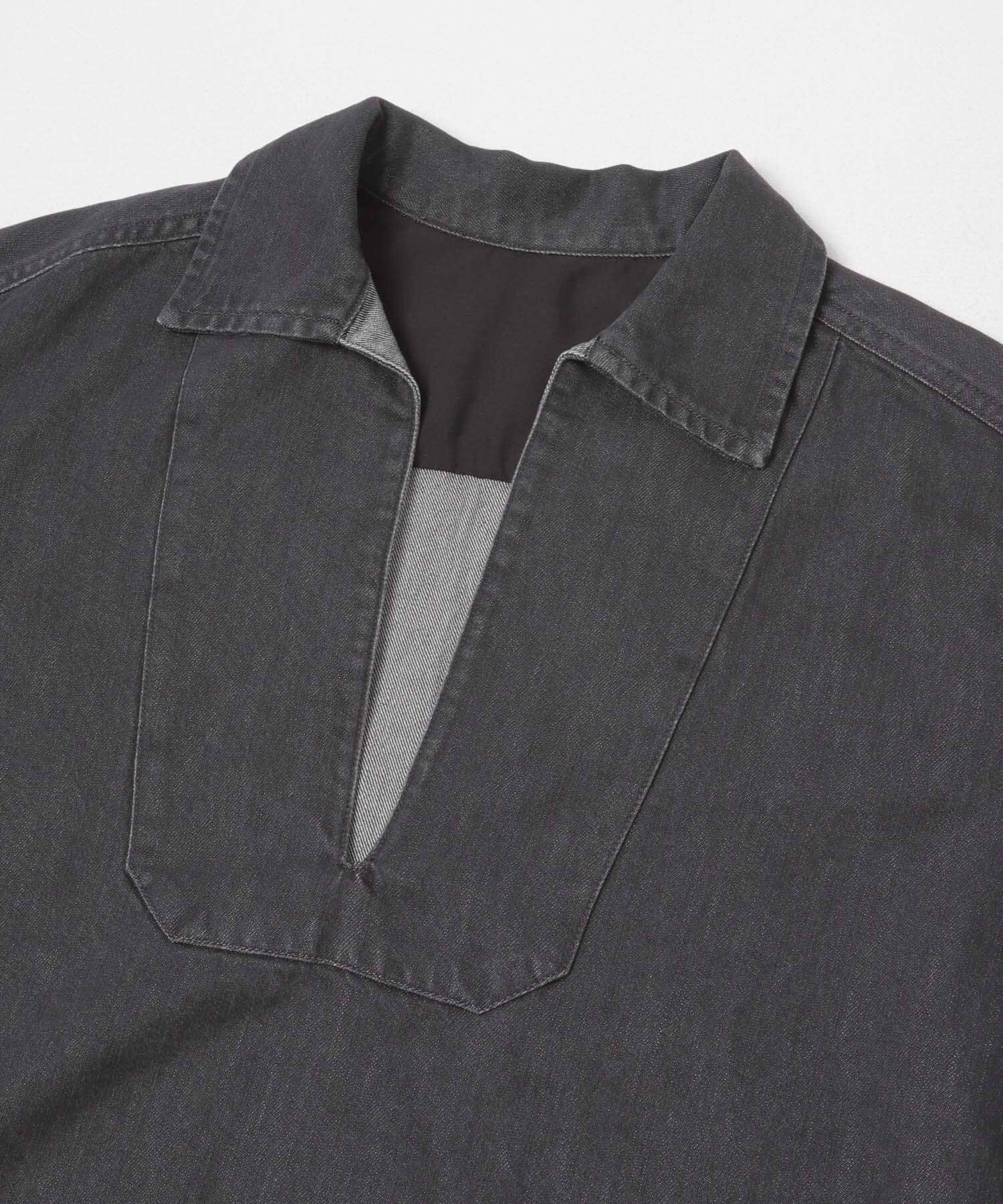 URBAN RESEARCH DOORS「FORK&SPOON　ペーパーデニムスキッパーシャツ」|Tシャツ・カットソー|