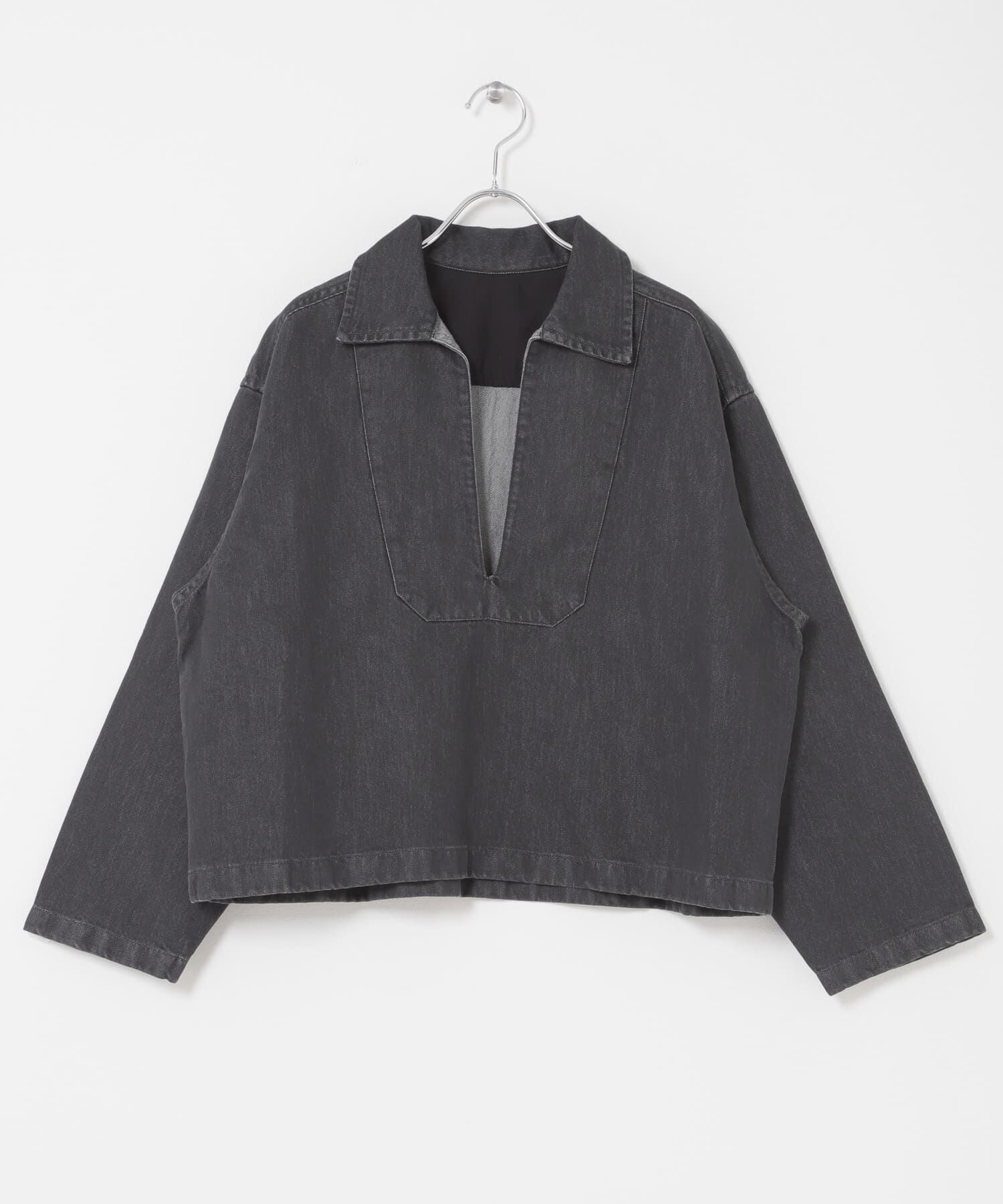 URBAN RESEARCH DOORS「FORK&SPOON　ペーパーデニムスキッパーシャツ」|Tシャツ・カットソー|