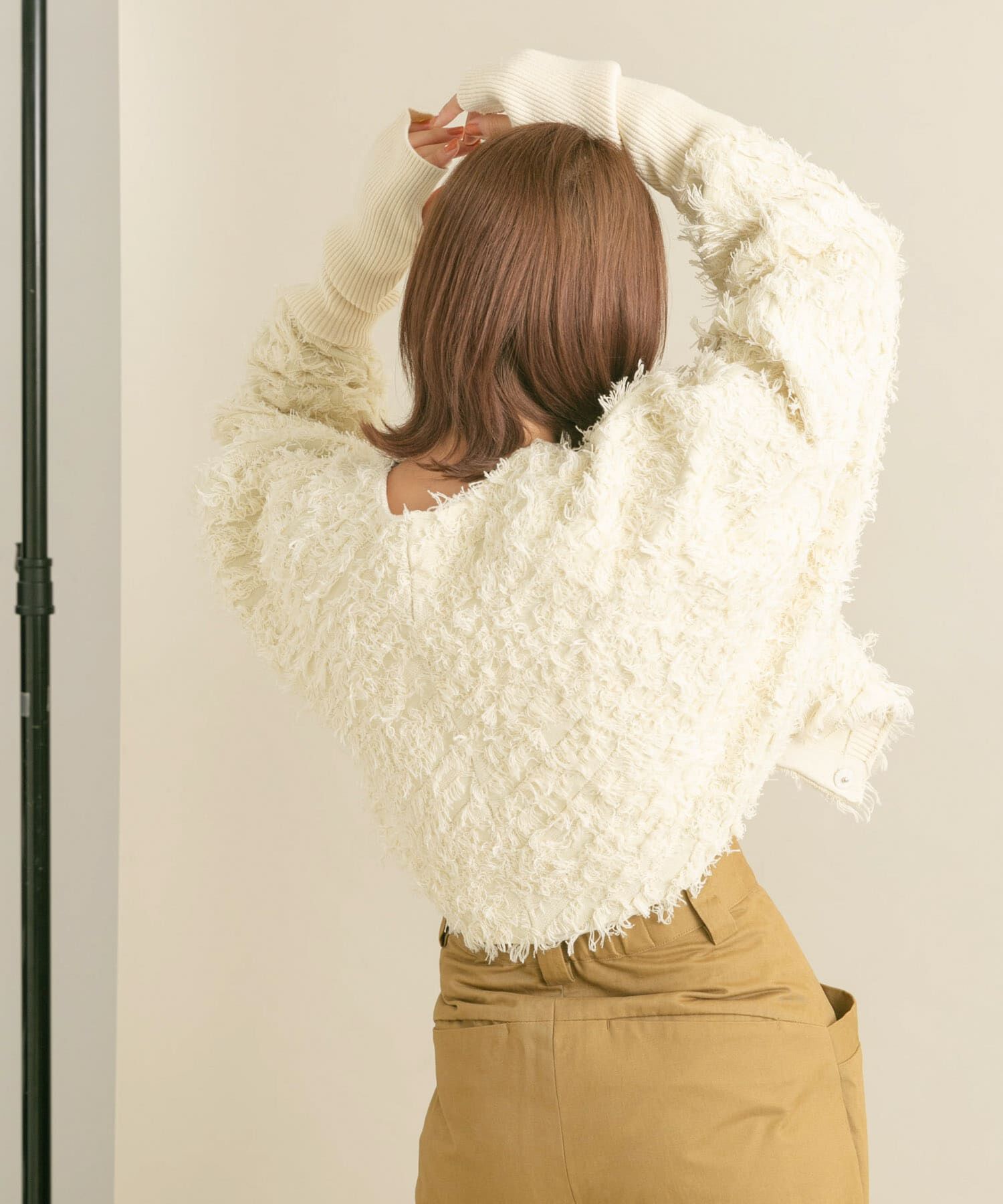  「2WAYフリンジカーディガン」|カーディガン|