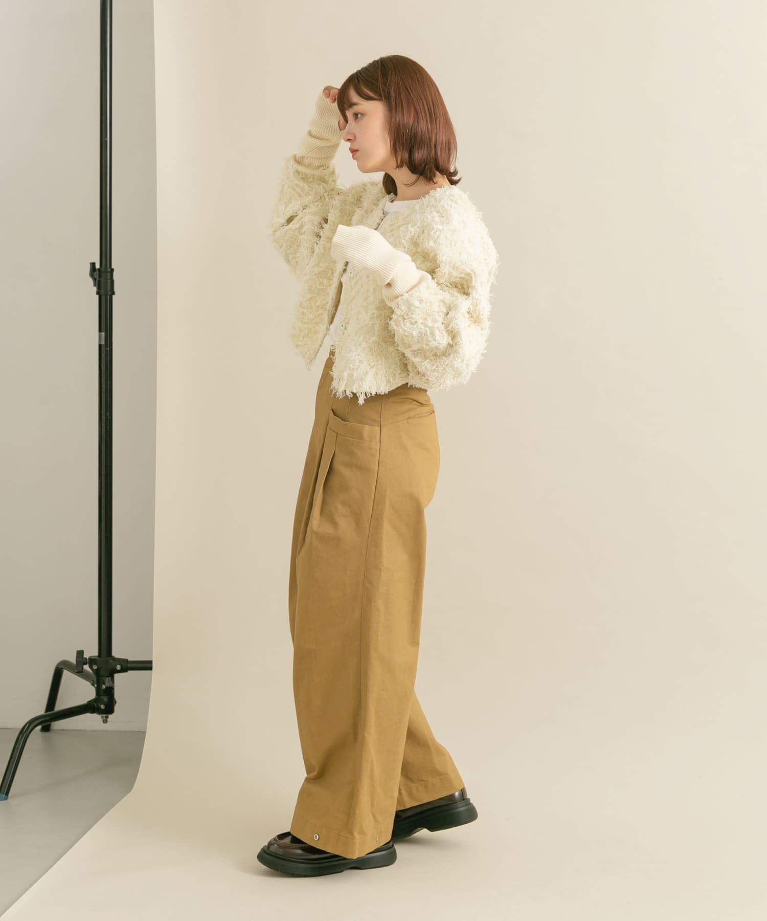  「2WAYフリンジカーディガン」|カーディガン|