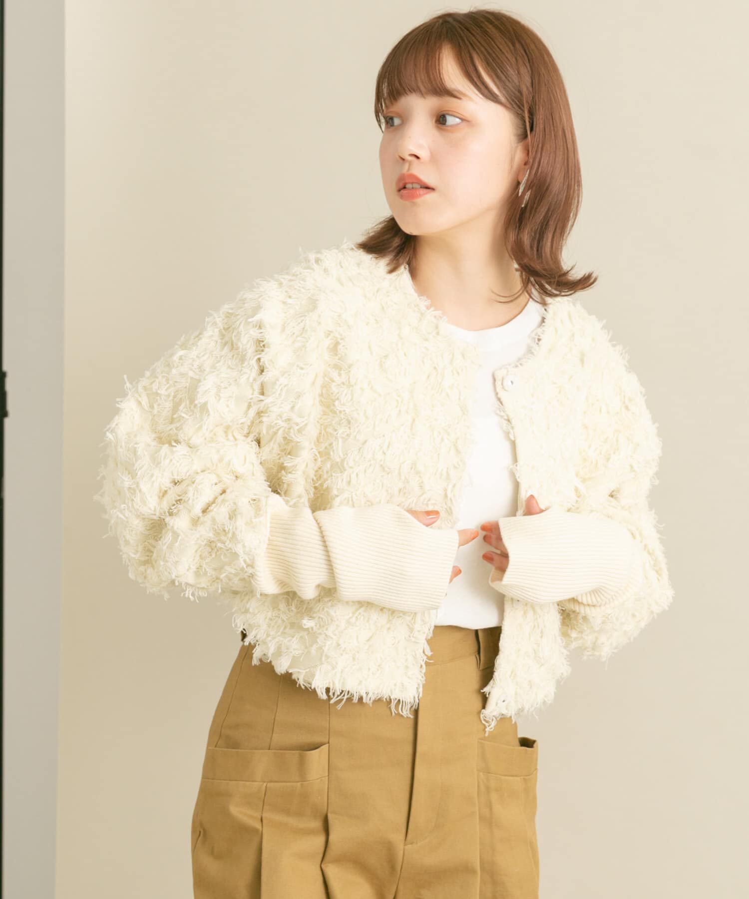  「2WAYフリンジカーディガン」|カーディガン|