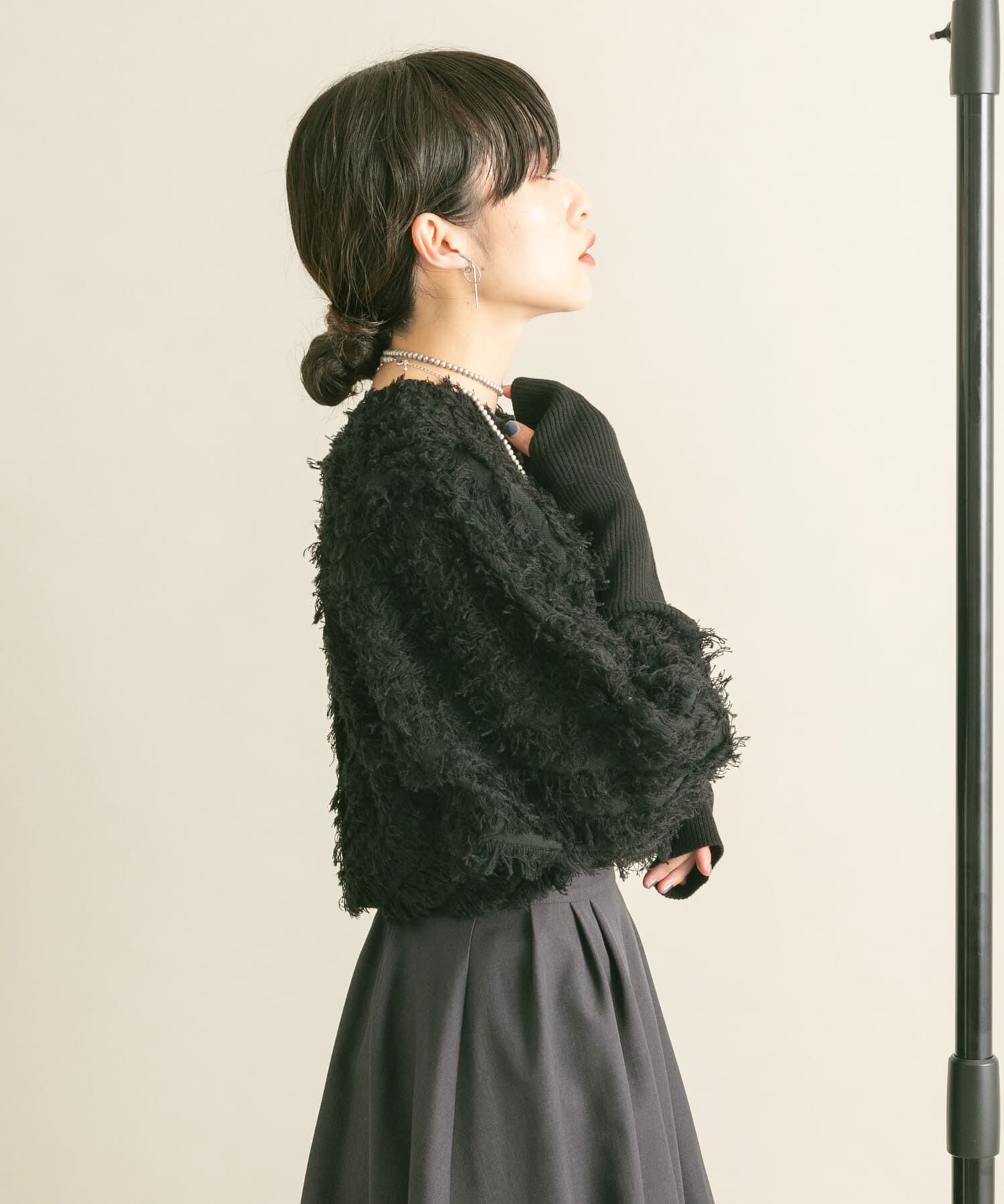  「2WAYフリンジカーディガン」|カーディガン|