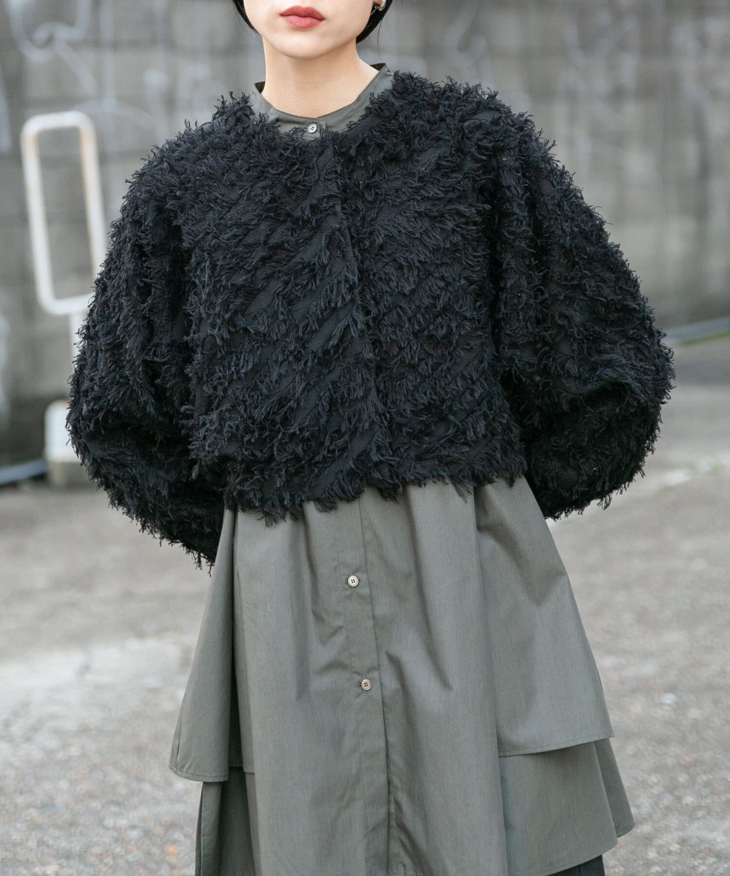  「2WAYフリンジカーディガン」|カーディガン|