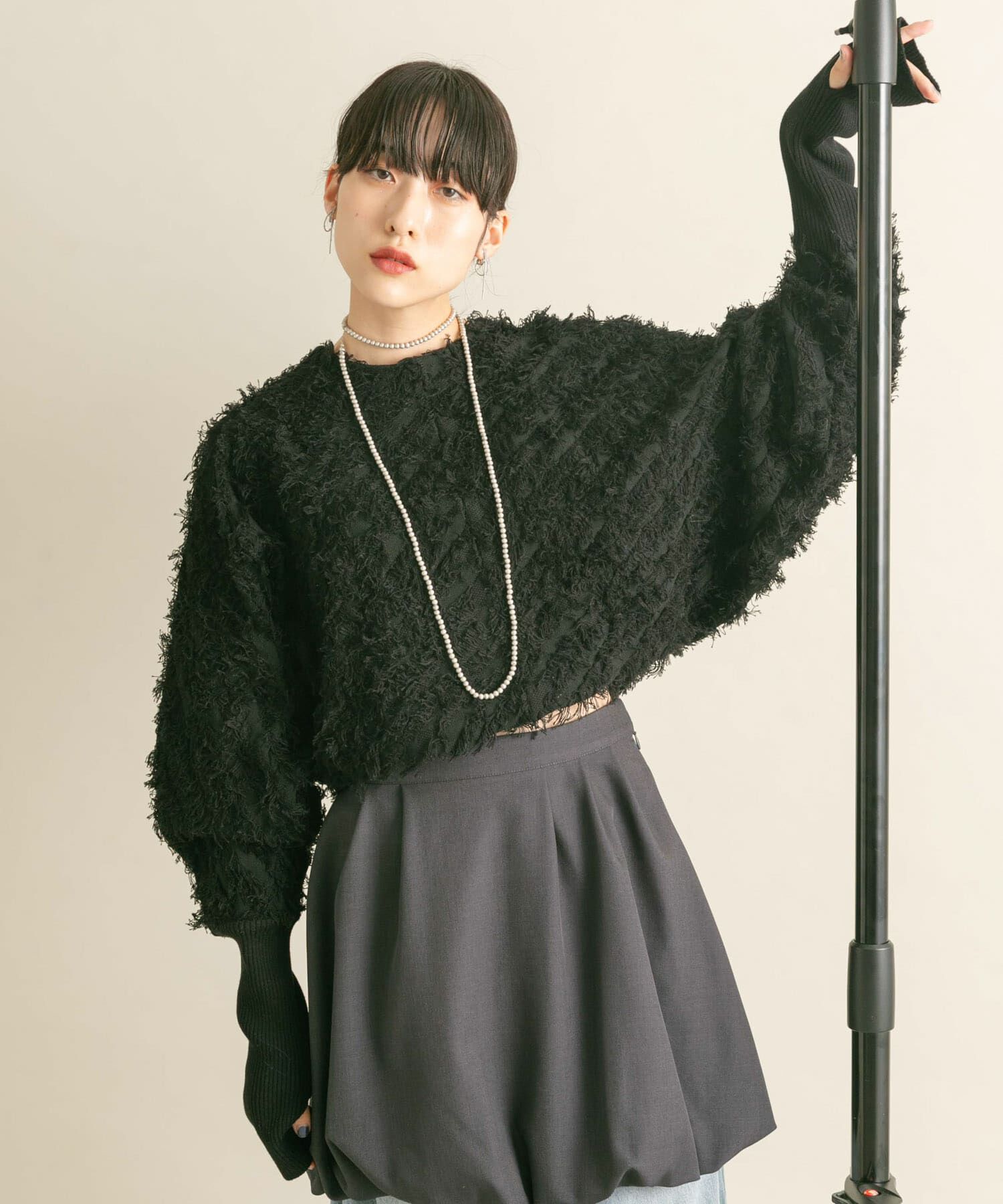  「2WAYフリンジカーディガン」|カーディガン|