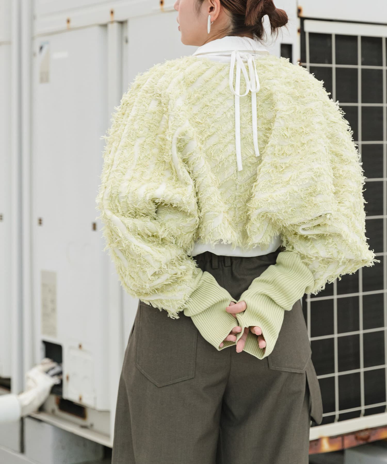  「2WAYフリンジカーディガン」|カーディガン|