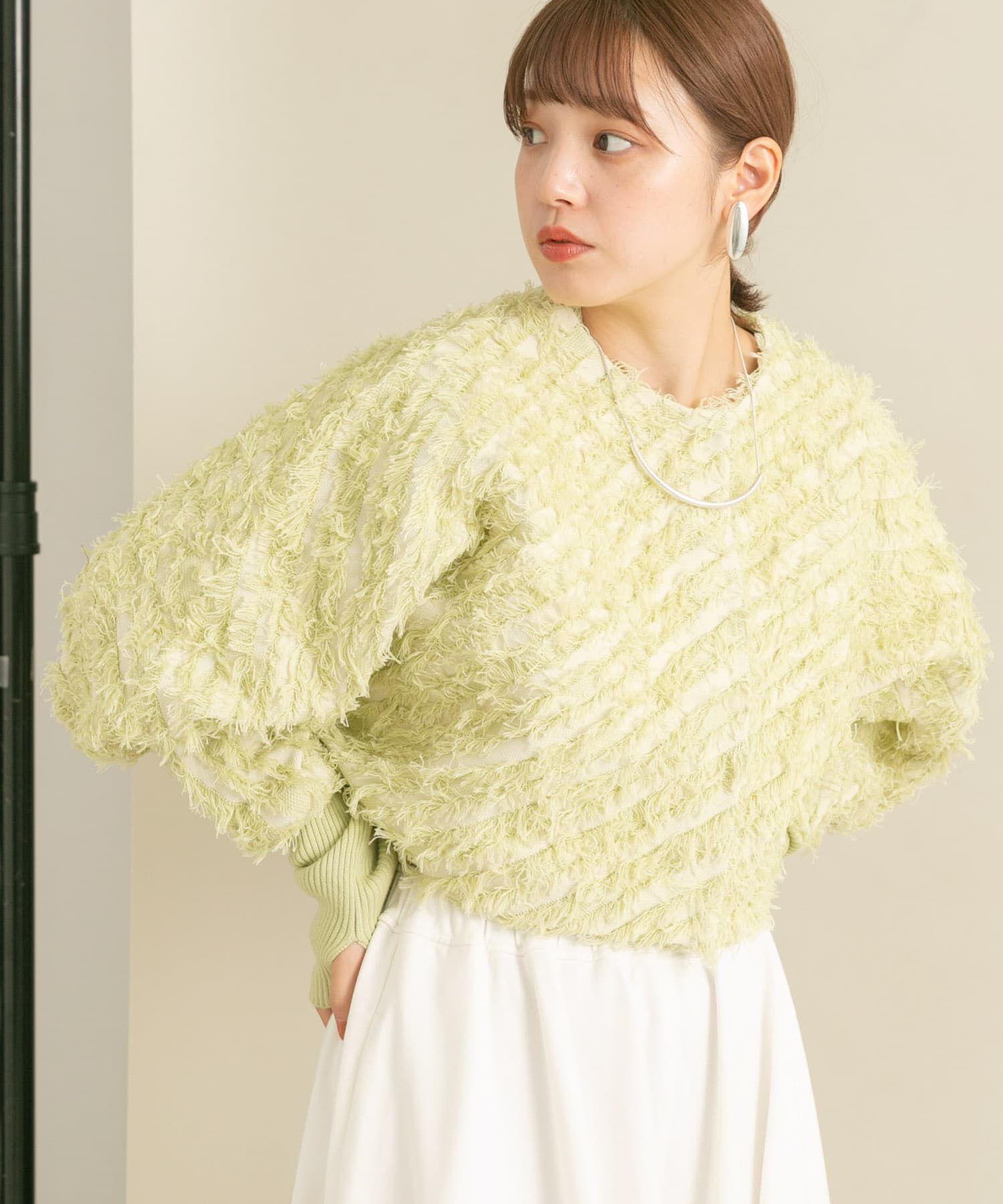  「2WAYフリンジカーディガン」|カーディガン|