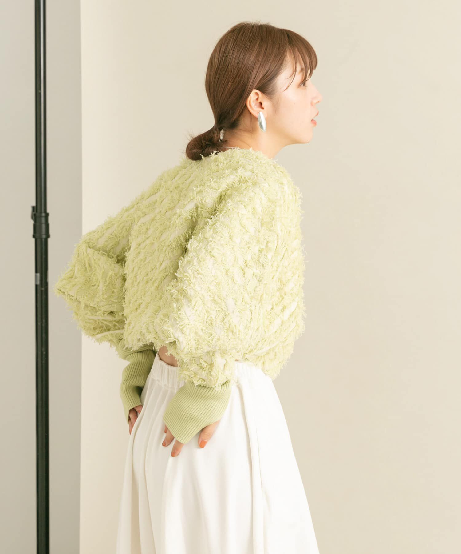  「2WAYフリンジカーディガン」|カーディガン|