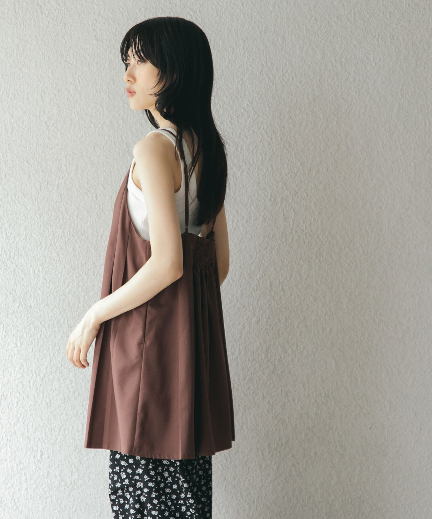  「タックプリーツミニワンピース」|ワンピース|