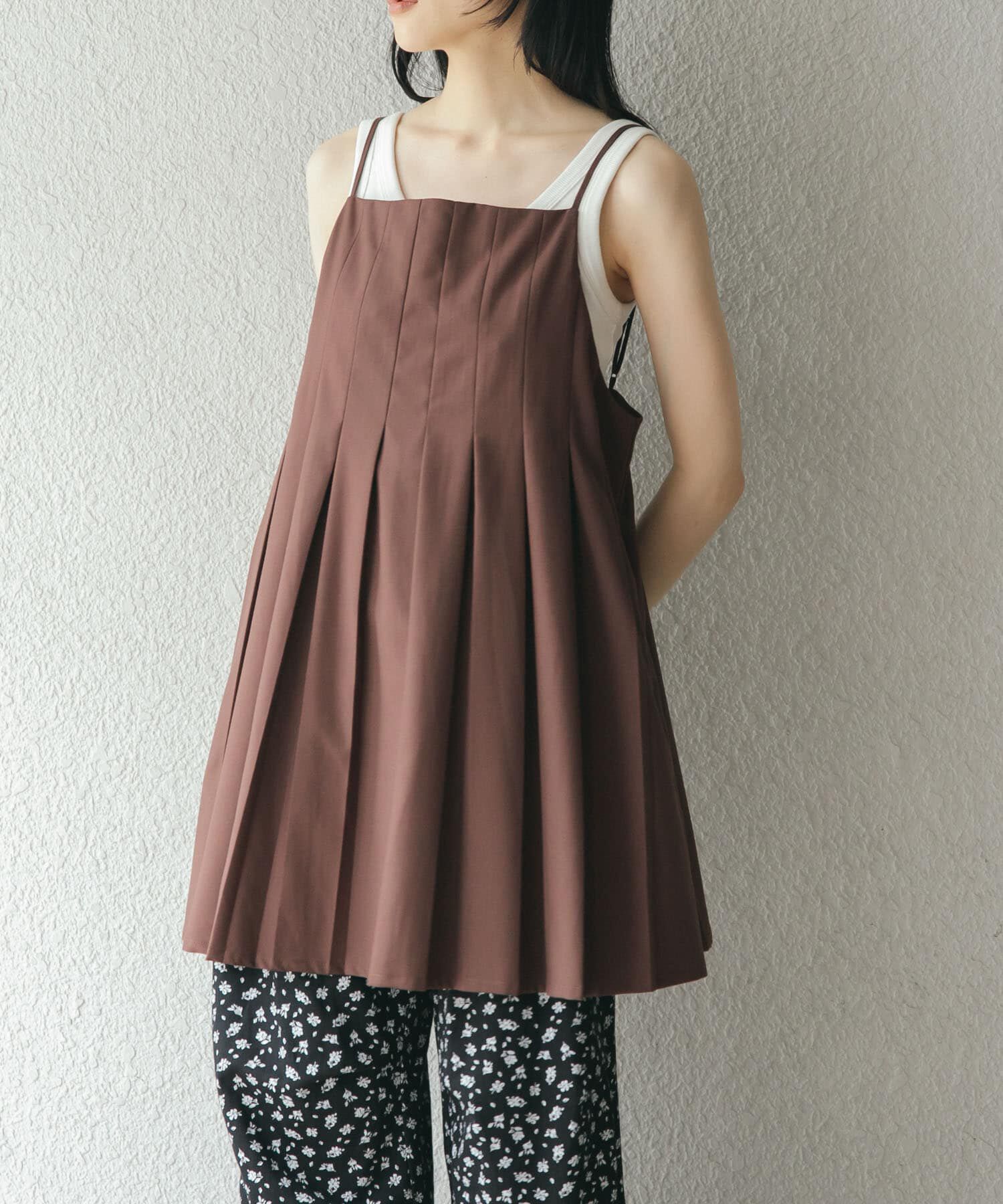  「タックプリーツミニワンピース」|ワンピース|