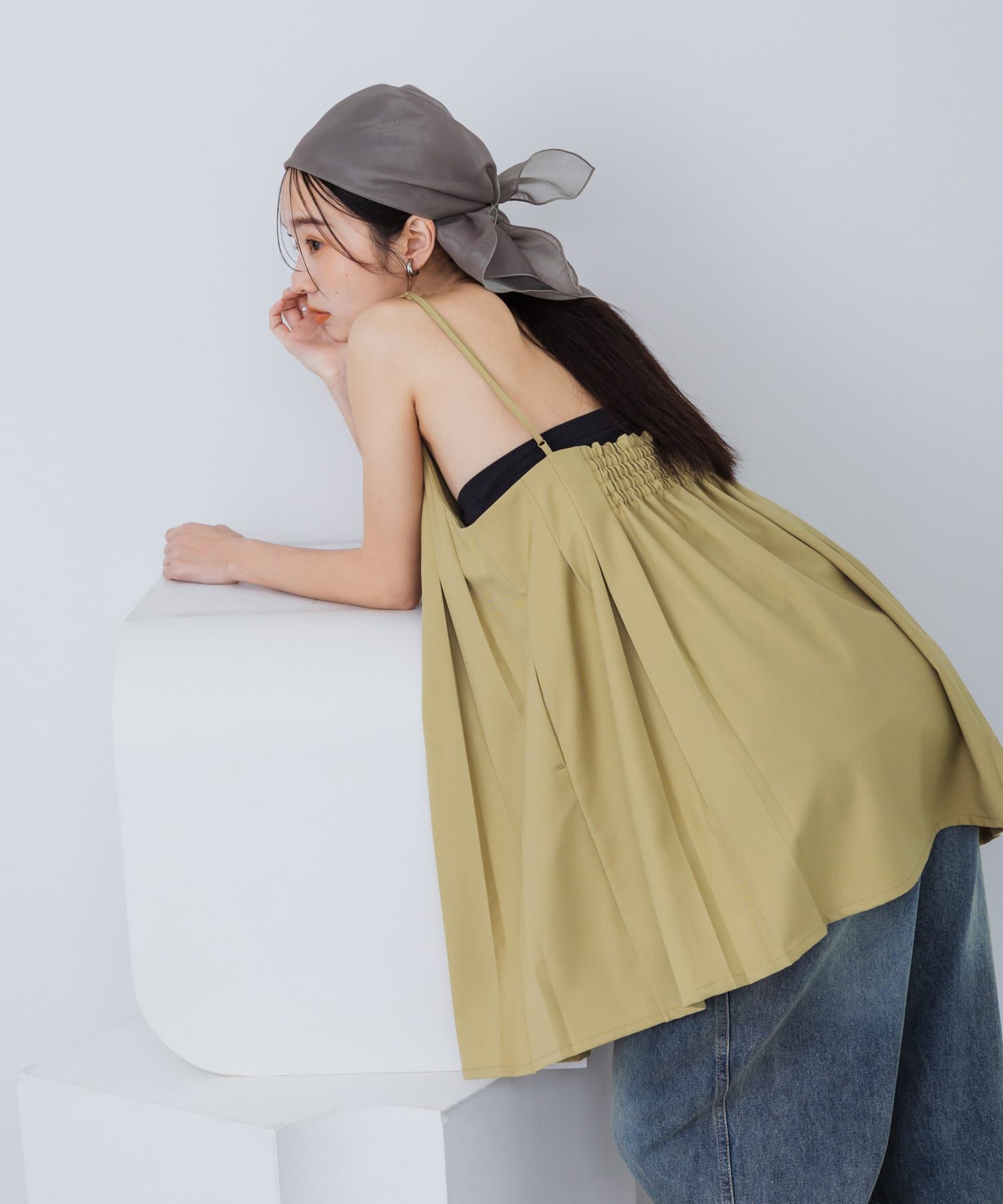  「タックプリーツミニワンピース」|ワンピース|