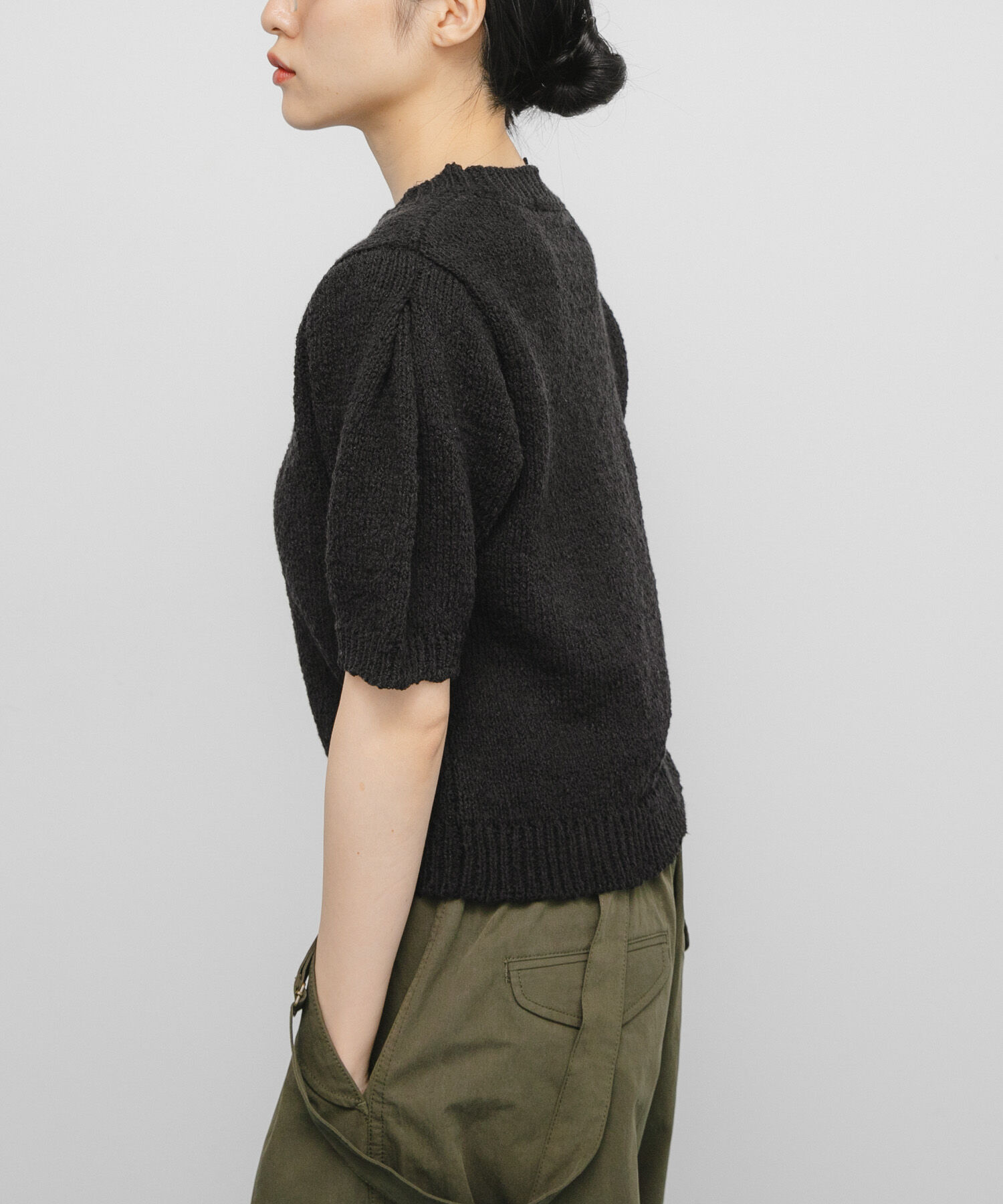  「ハーフスリーブクロップドニット」|ニット・セーター|