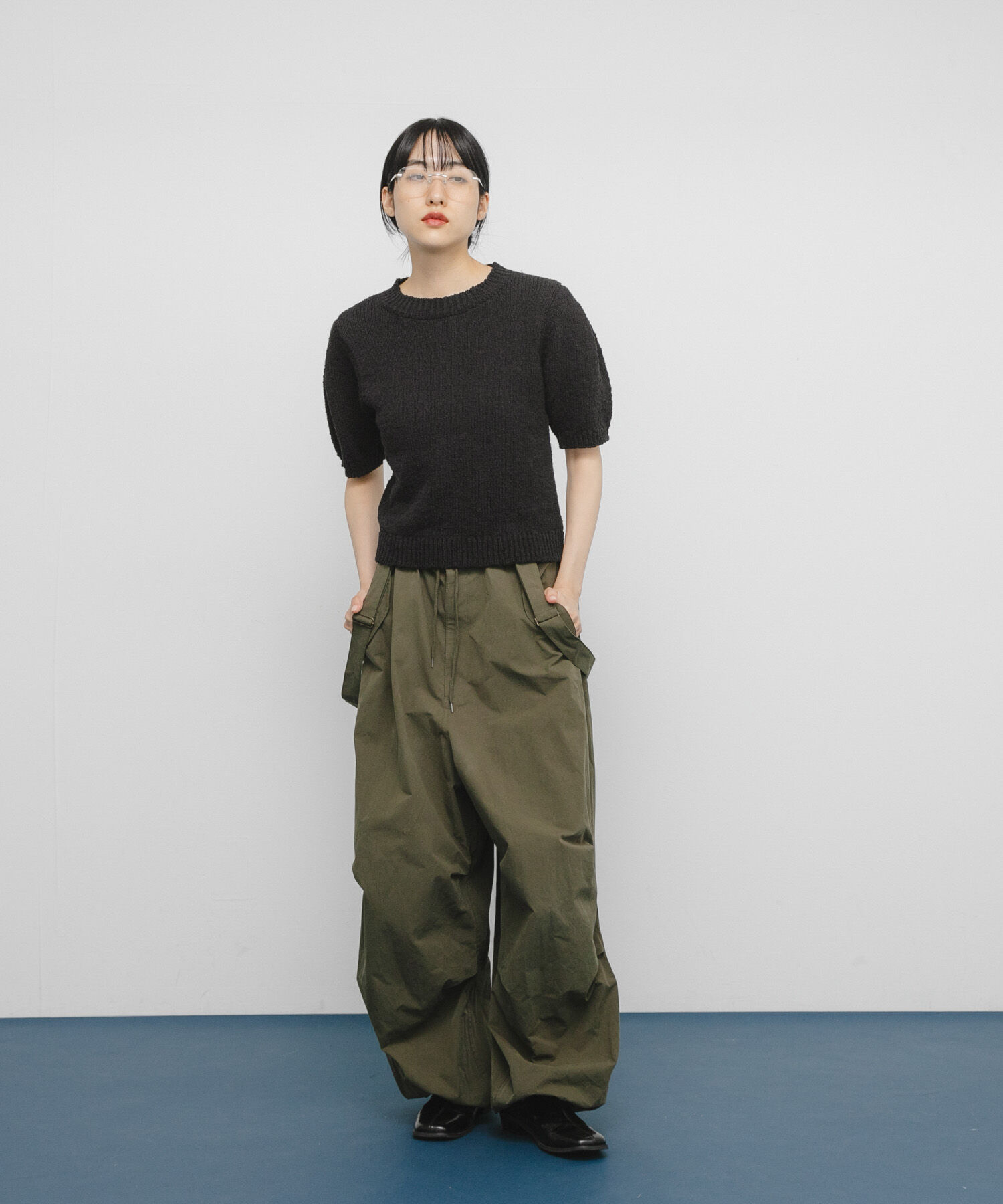  「ハーフスリーブクロップドニット」|ニット・セーター|