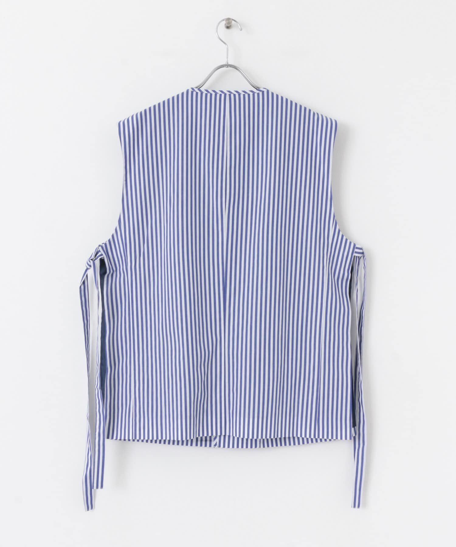 SENSE OF PLACE by URBAN RESEARCH「hxcyyd &times; SOP　ストライプフラワーコサージュシャツベスト(UNISEX)」|ベスト・ジレ|