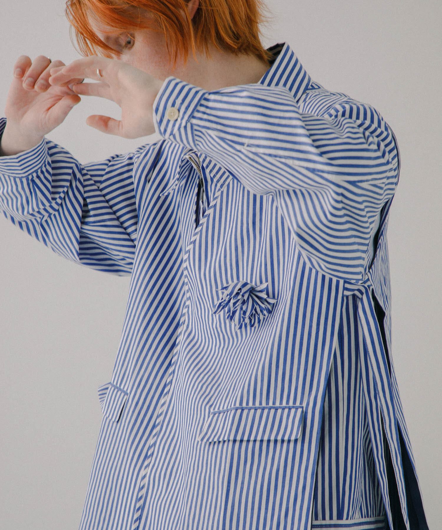 SENSE OF PLACE by URBAN RESEARCH「hxcyyd &times; SOP　ストライプフラワーコサージュシャツベスト(UNISEX)」|ベスト・ジレ|