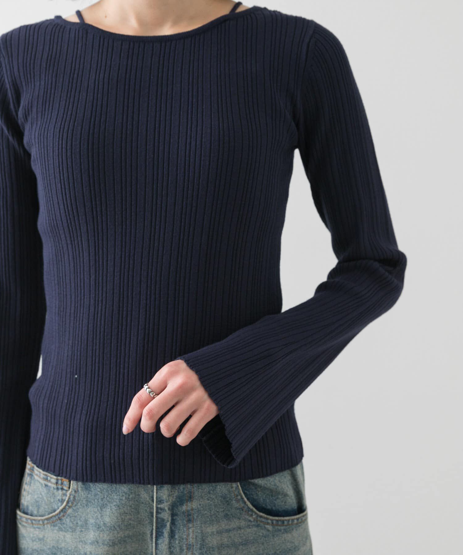 SENSE OF PLACE by URBAN RESEARCH「ストラップラウンドネックセーター」|ニット・セーター|