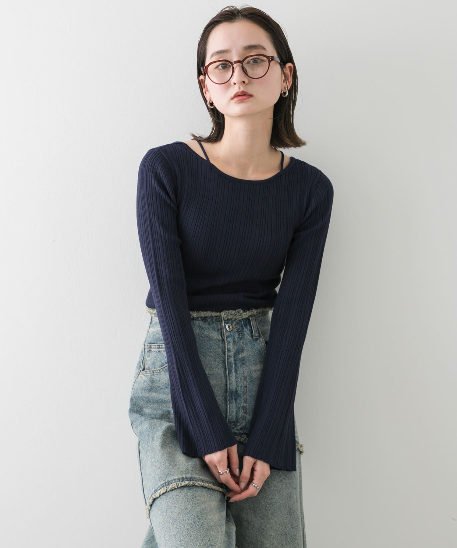 SENSE OF PLACE by URBAN RESEARCH「ストラップラウンドネックセーター」|ニット・セーター|