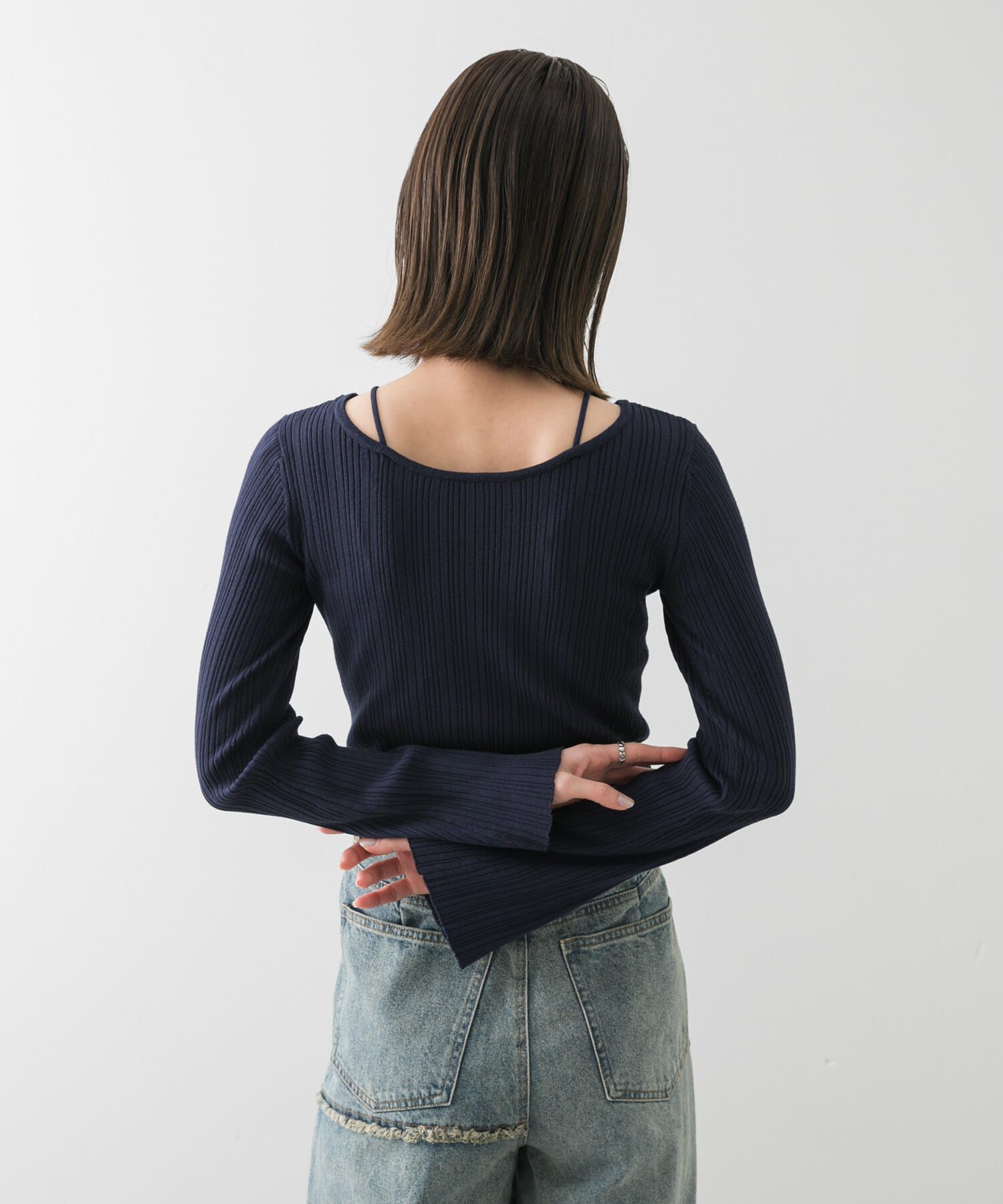 SENSE OF PLACE by URBAN RESEARCH「ストラップラウンドネックセーター」|ニット・セーター|