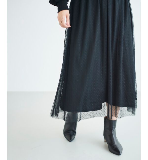 le.coeur blanc「チュールドッキングワンピース」|ワンピース|