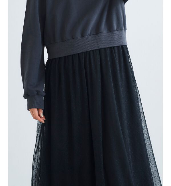 le.coeur blanc「チュールドッキングワンピース」|ワンピース|